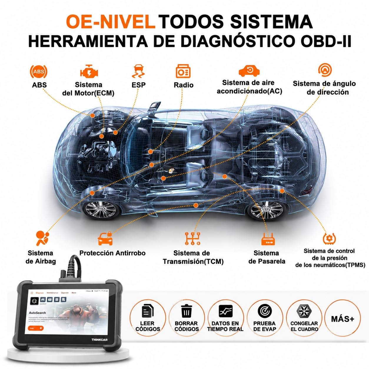 Thinkcar THINKSCAN 672 Diagnostica OBD2 Tutti Sistemi 28 Reset
