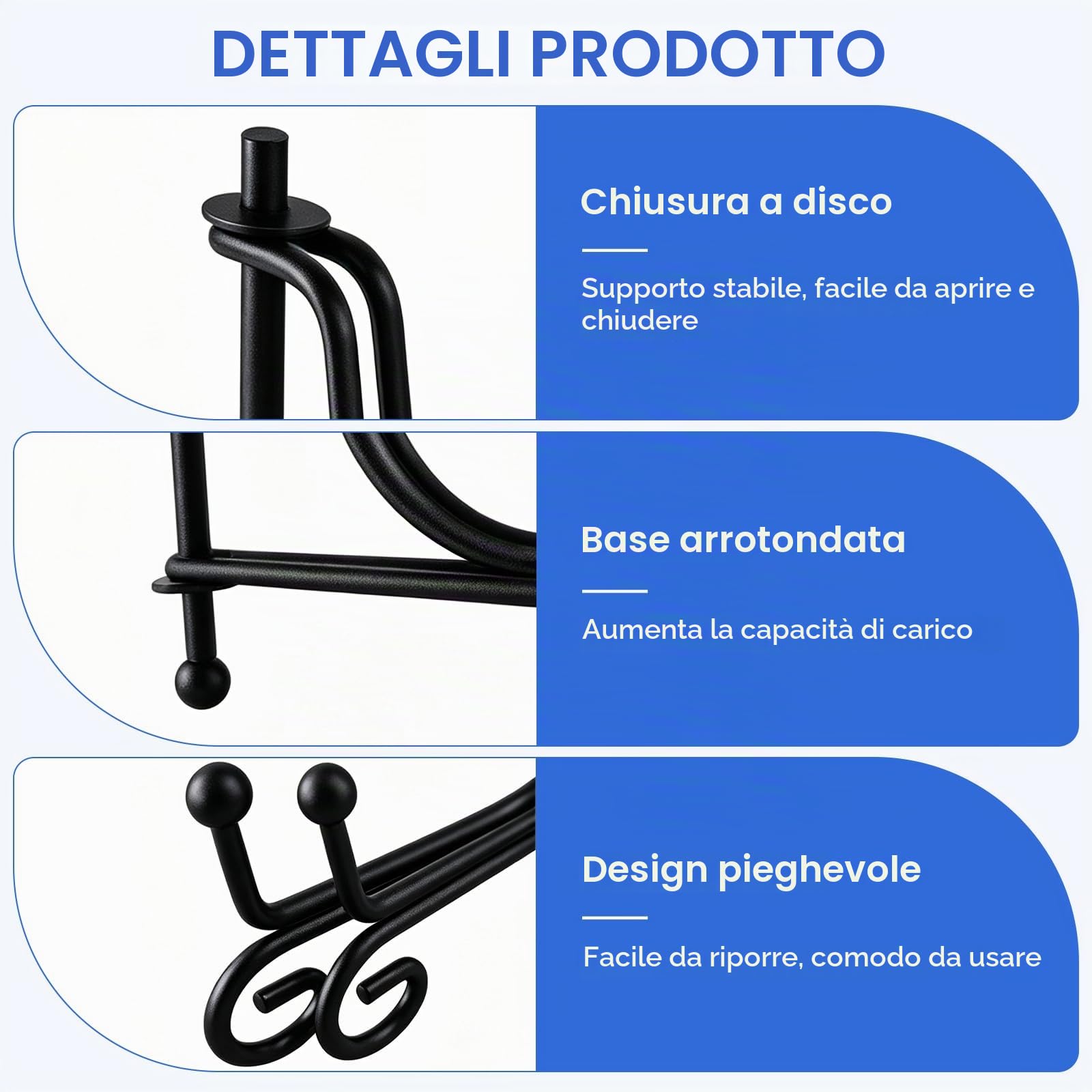 OUKENS Cavalletto Ferro 10" Supporto Piatti Quadri