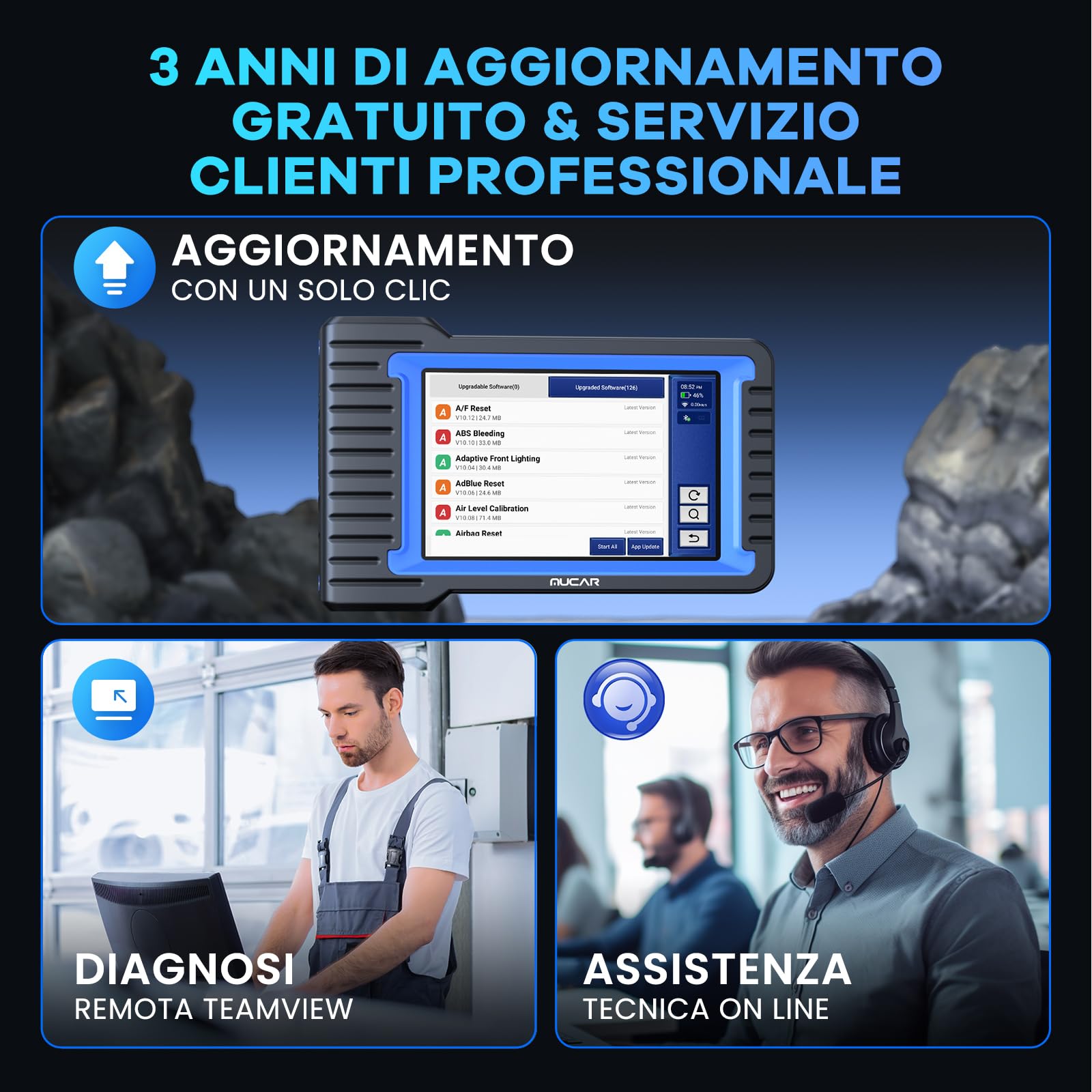 Thinkcar MUCAR VO7 diagnostica OBD2 bidirezionale 28 servizi
