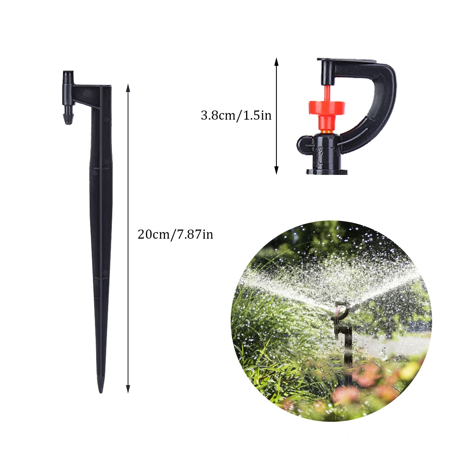 OUKENS irrigatore rotante 360° micro ugello giardino 20 pezzi