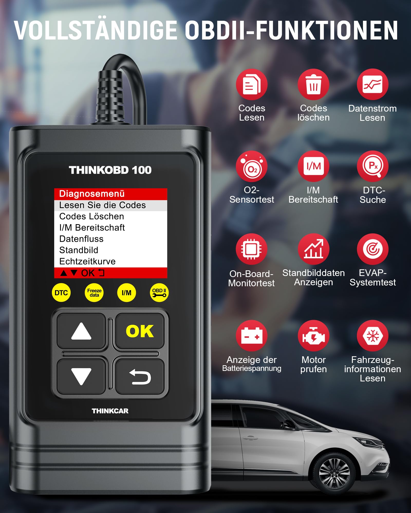 Thinkcar Thinkobd 100 lettore auto universale OBD2 motore