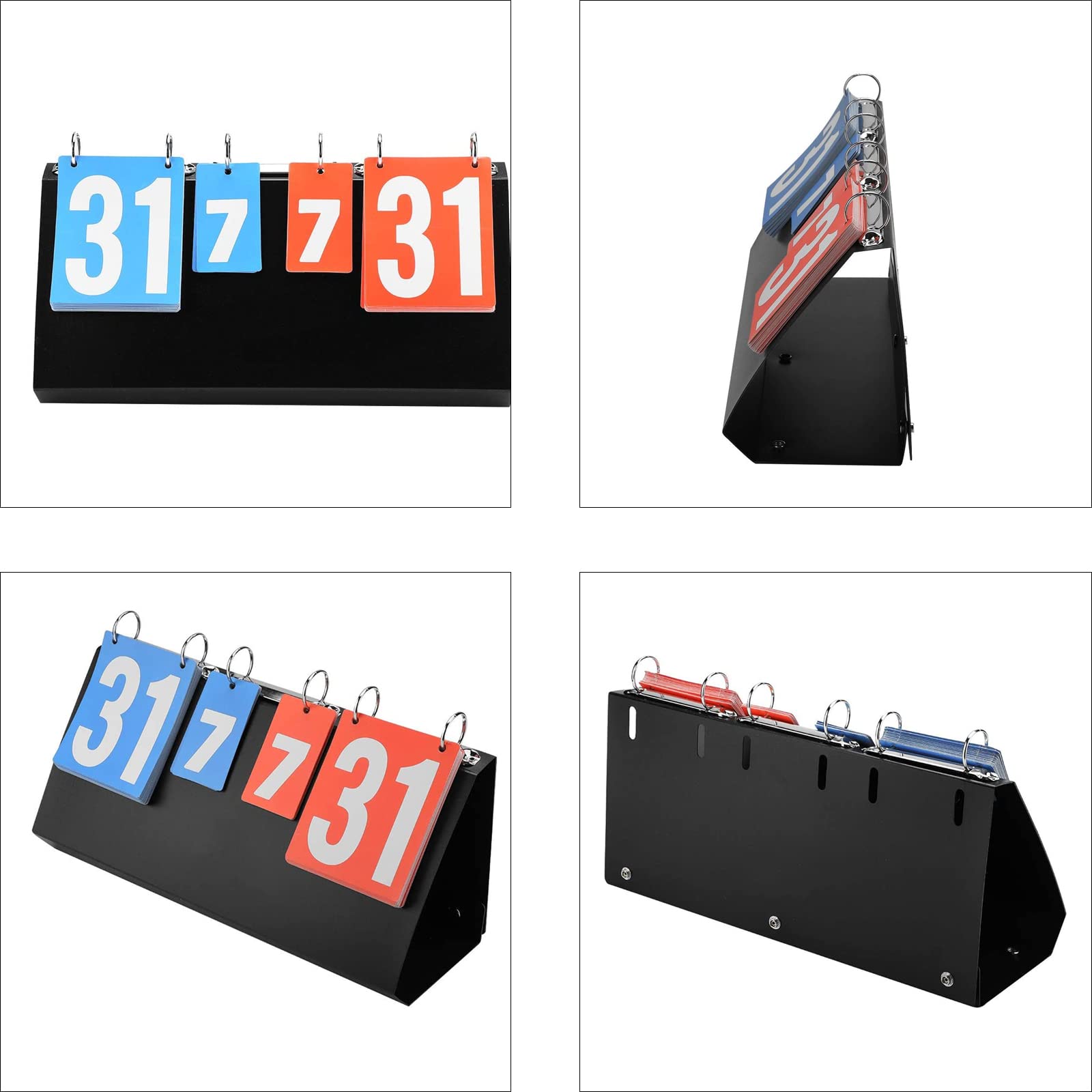 OUKENS Tabellone Segnapunti Flip 4 Cifre Portatile 398mm