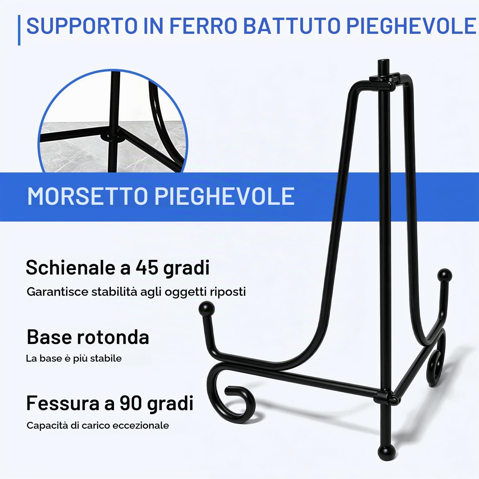 OUKENS Cavalletto Ferro 10" Supporto Piatti Quadri