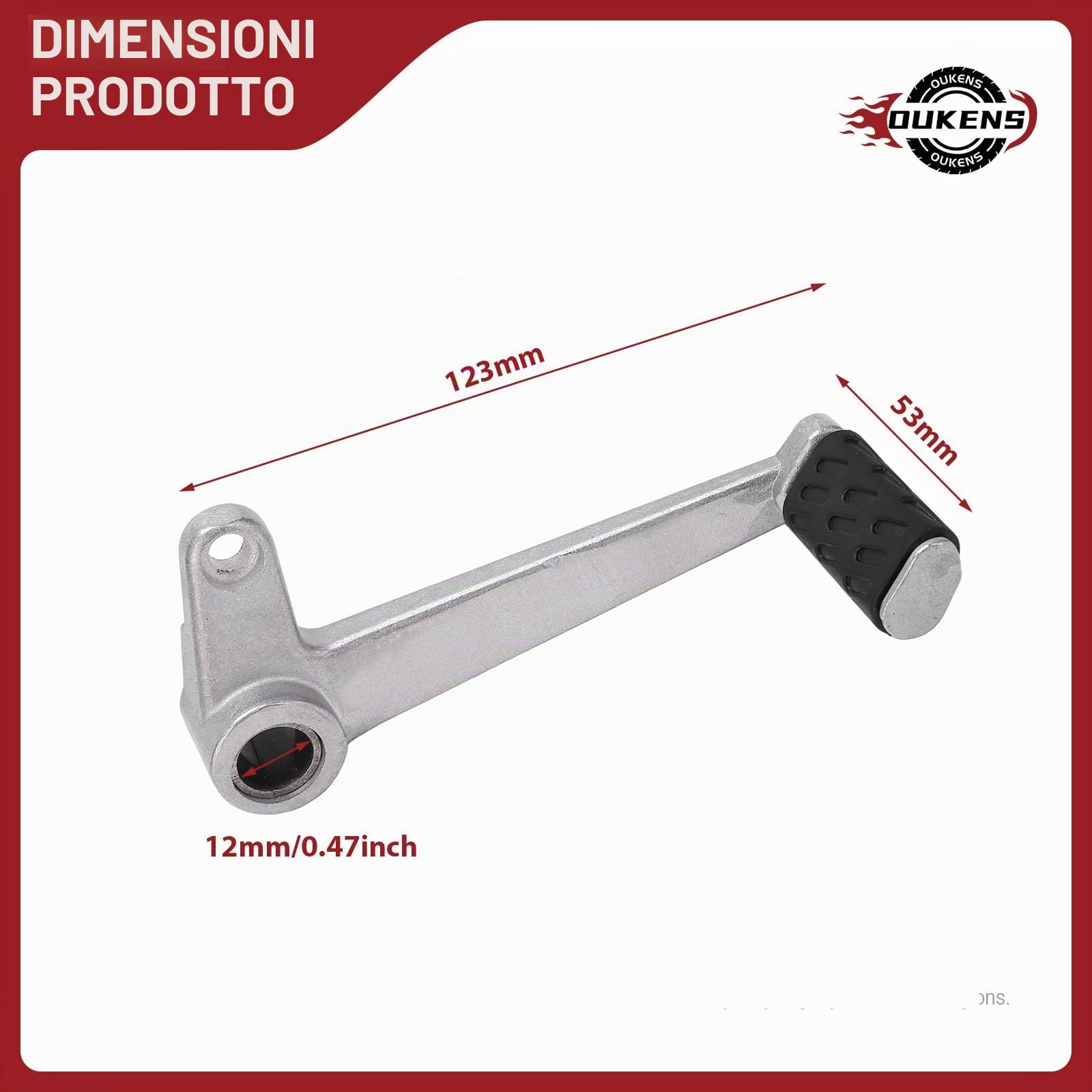 OUKENS Leva Cambio Ducati Monster 696 Alluminio 12 mm