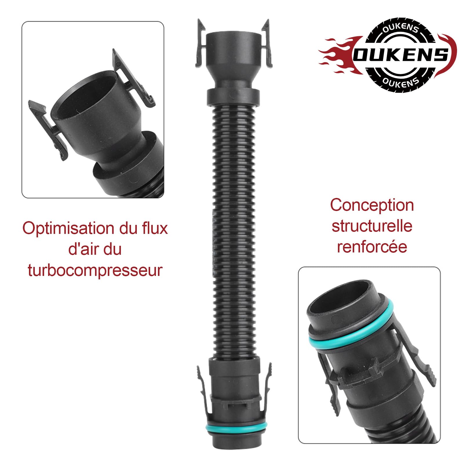 OUKENS 13717803842 Tubo Aspirazione Aria BMW PA66-GF30