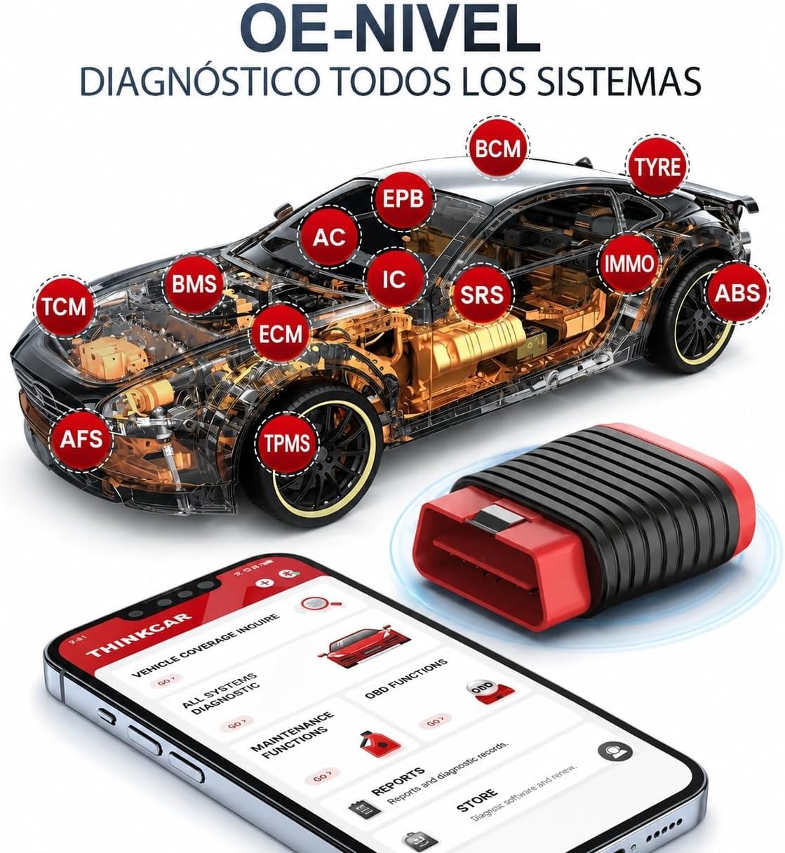Thinkcar THINKDIAG BD6 Scanner OBD2 Bluetooth 5 Reset