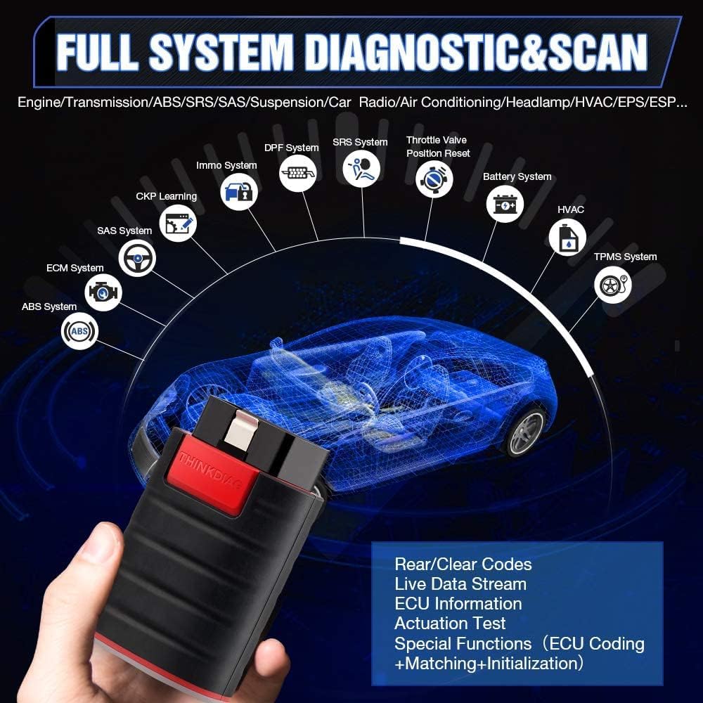 Thinkcar THINKDIAG Scanner OBD2 Bluetooth Auto VIN 1 Anno