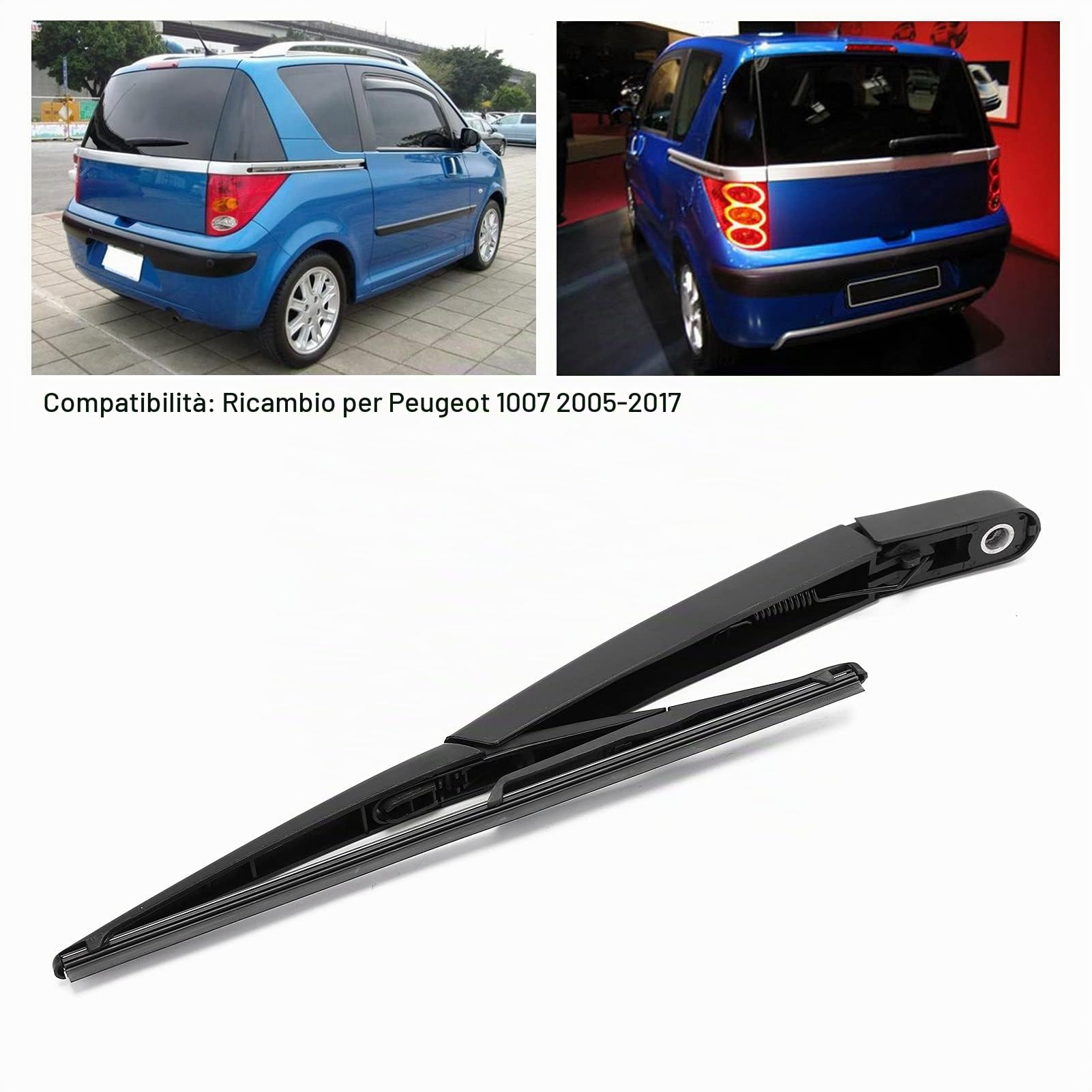 OUKENS Tergicristallo Posteriore Peugeot 1007 Braccio+Spazzola