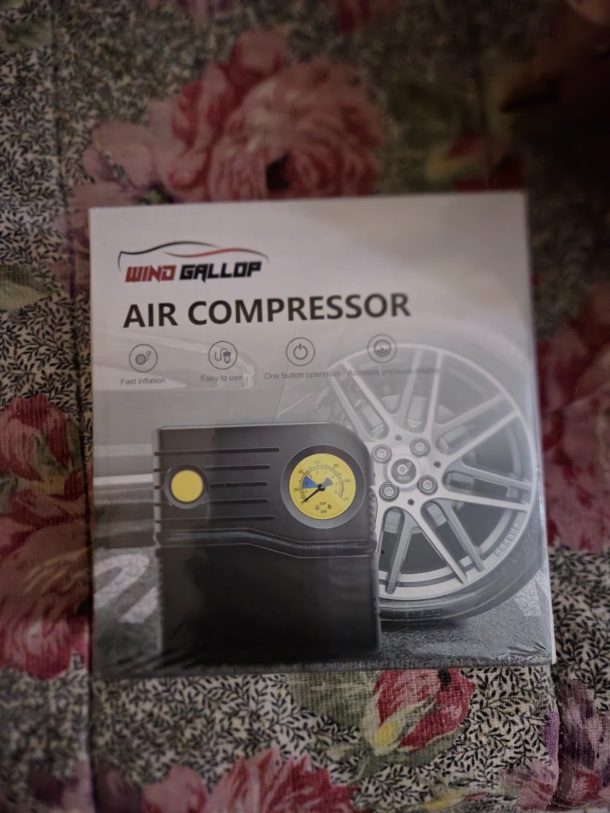 WindGallop Tire Inflators compressore portatile nero digitale LED