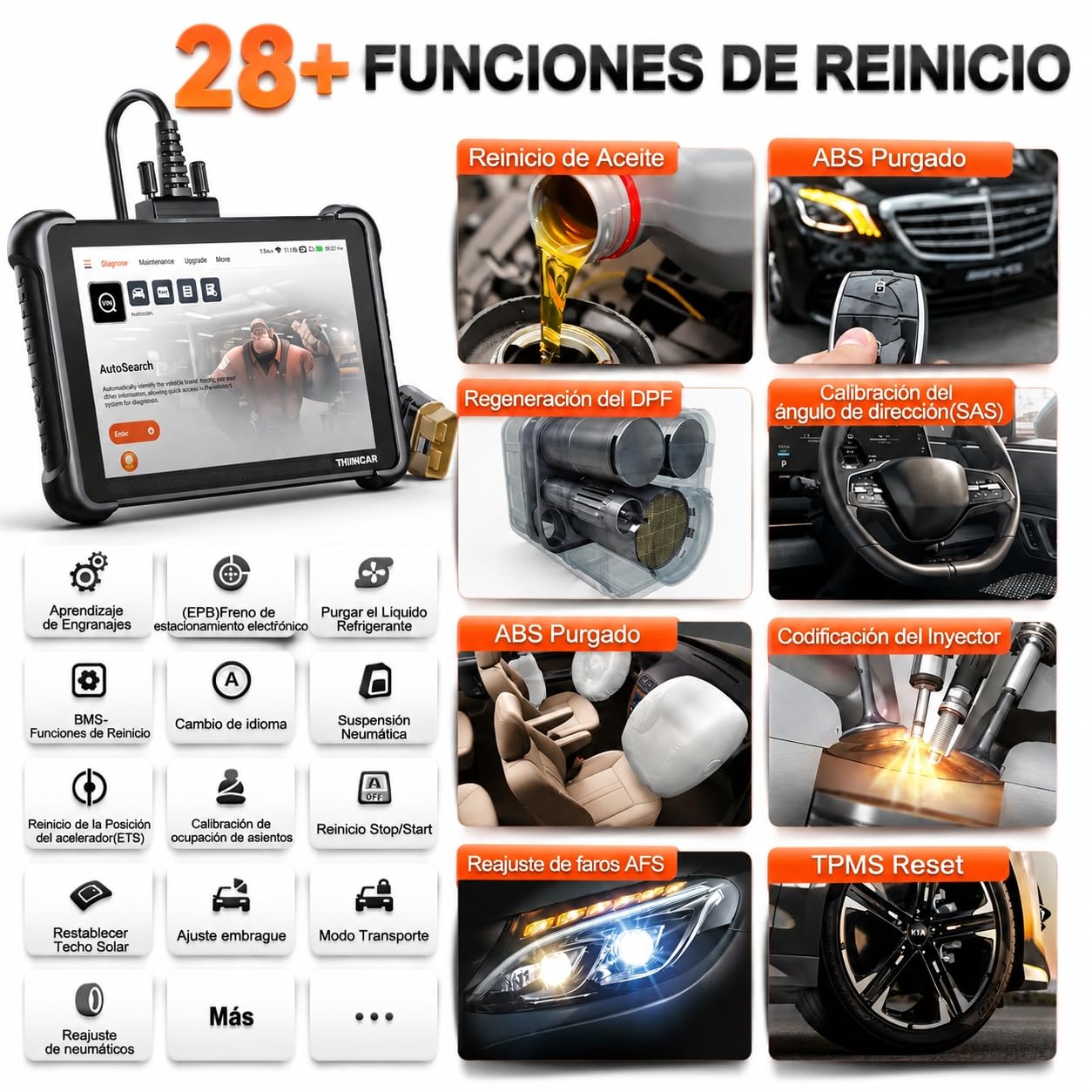 Thinkcar THINKSCAN 672 Diagnostica OBD2 Tutti Sistemi 28 Reset