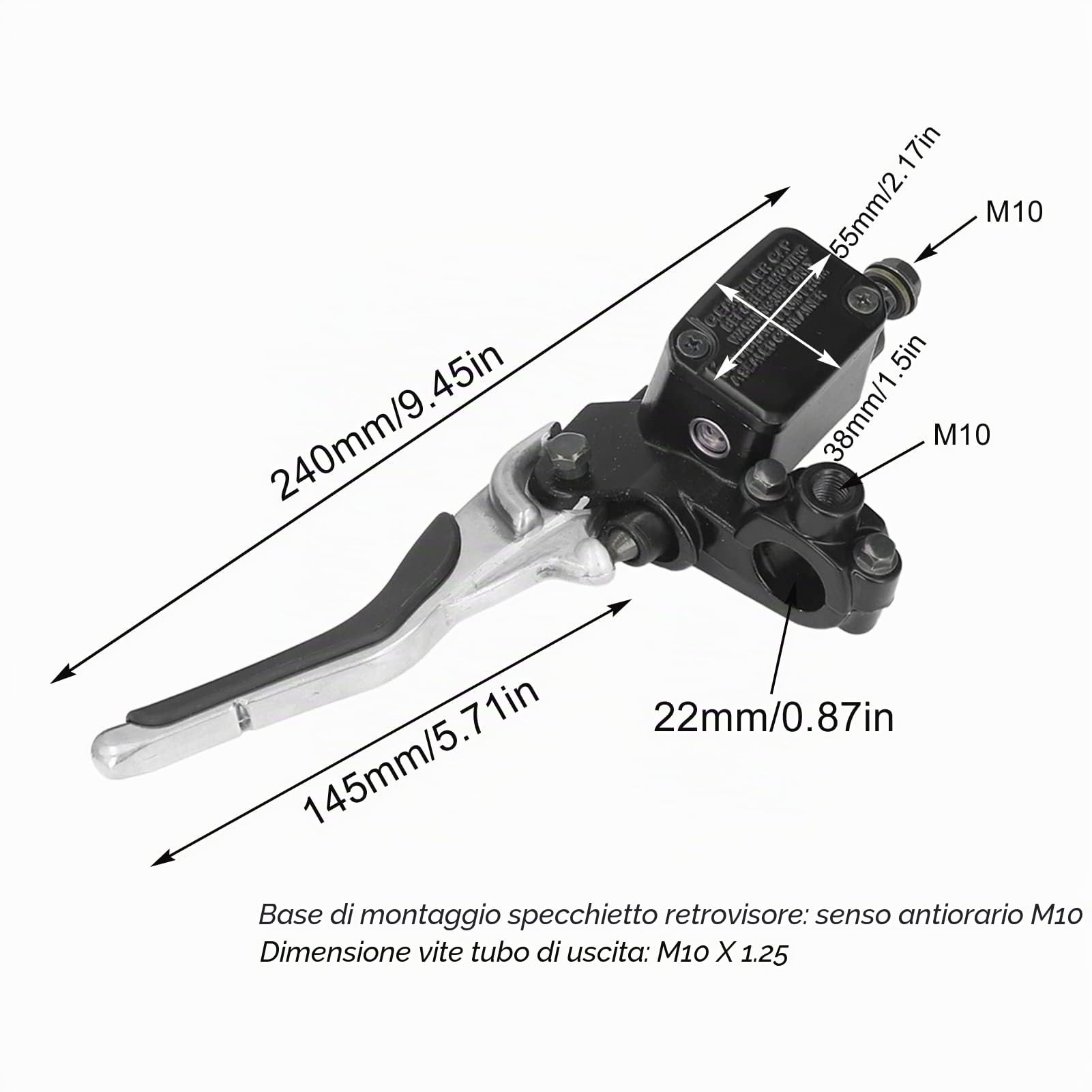 OUKENS Leve Freno Moto YQ50 Aerox Nitro Alluminio 1 Paio