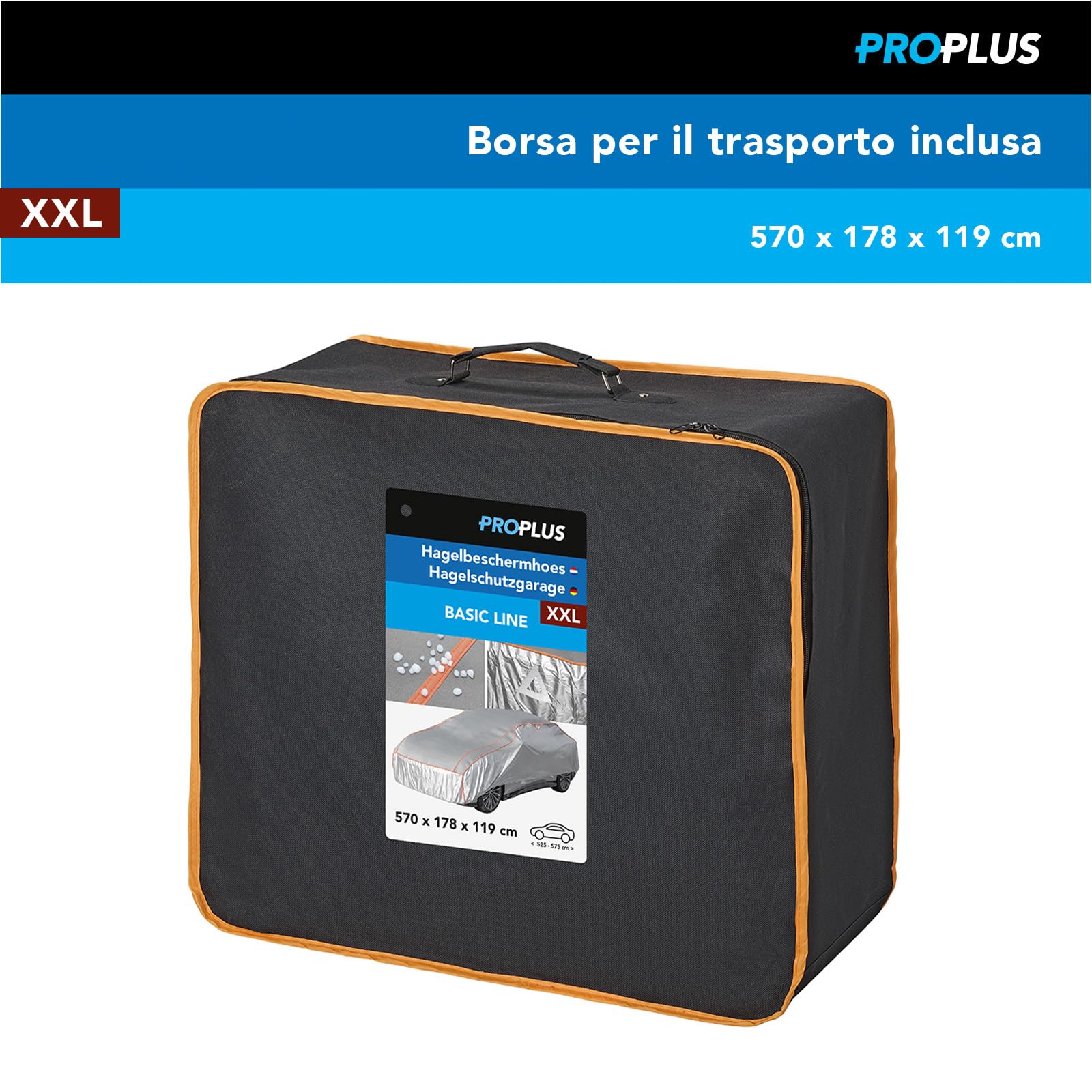 ProPlus Copriauto Telo Antigrandine XXL 5700mm Grigio