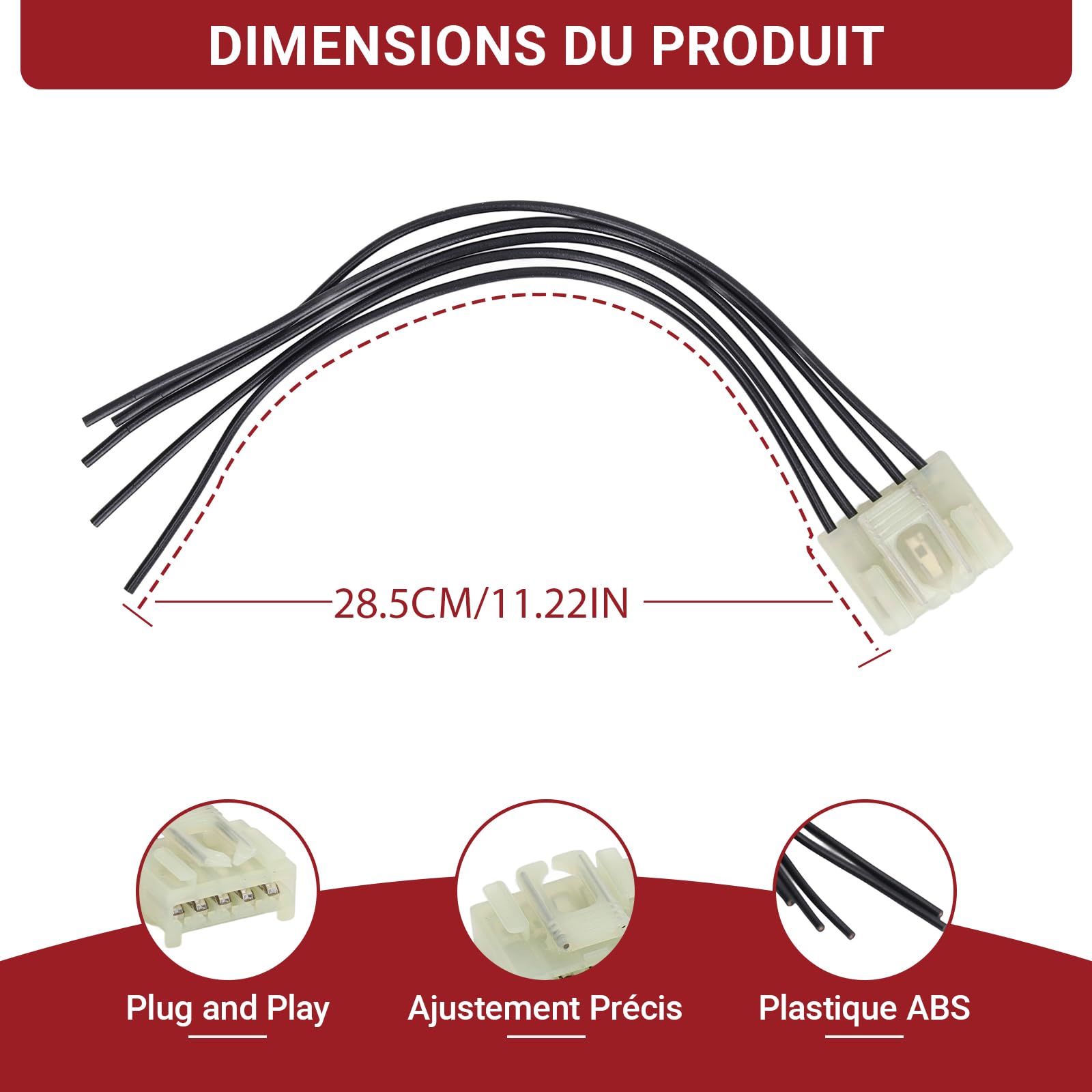 OUKENS 51277277 Connettore Luci Posteriori Fiat Panda 169 ABS