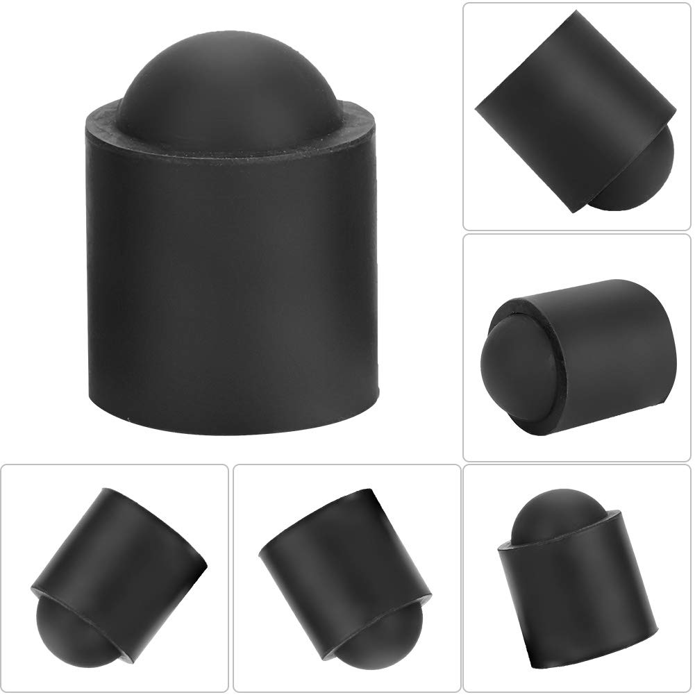 OUKENS Stecca Biliardo Copri Punta Gomma Nera 10 Pezzi 20mm