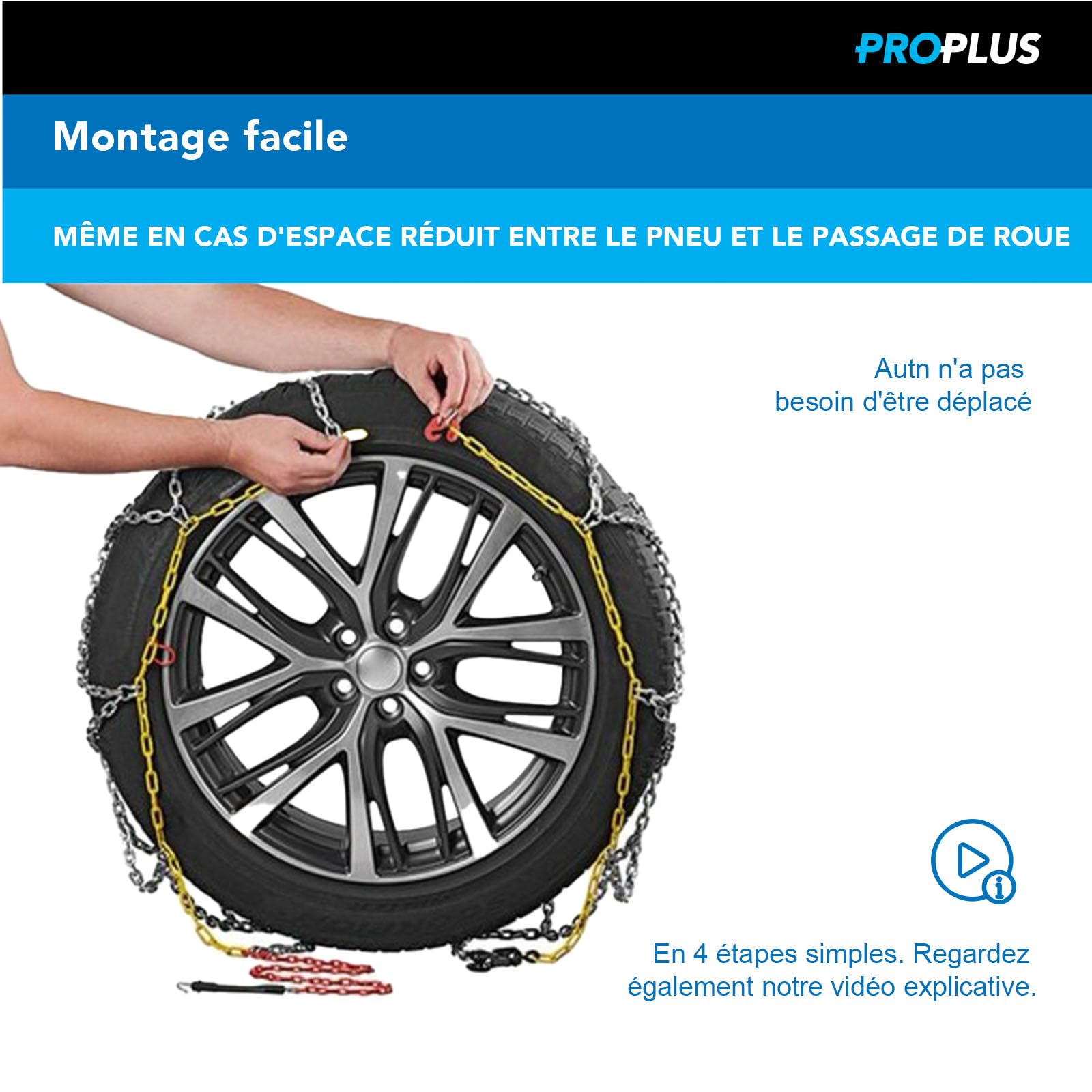 ProPlus KNR245 Catene Neve Auto 16 mm 2 Pezzi ÖNORM