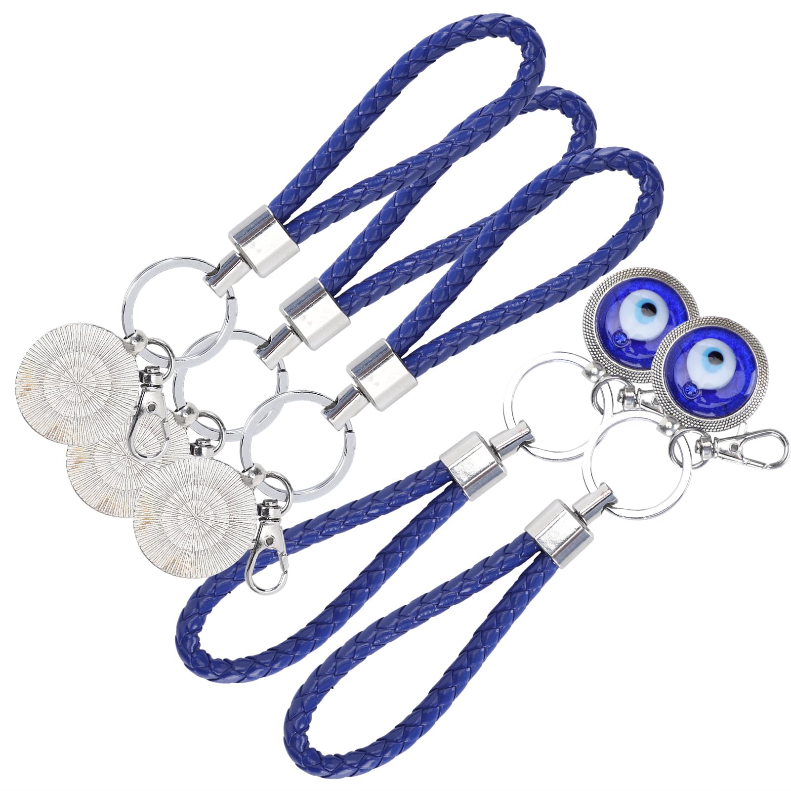 OUKENS Lucky Eye Portachiavi Malocchio Blu 5 Pezzi
