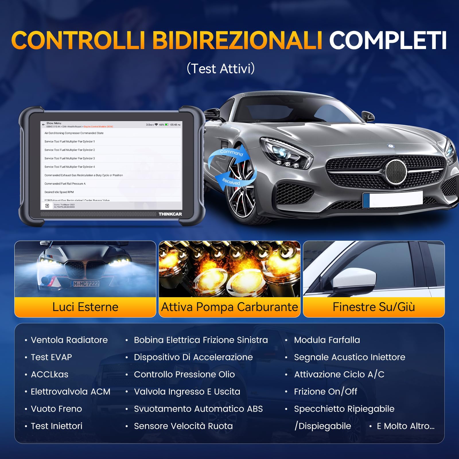Thinkcar THINKSCAN 662 Scanner OBD2 4 Sistemi 12 Reset