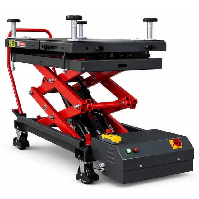 Marcotools piattaforma elettro-idraulica motori cambi batterie