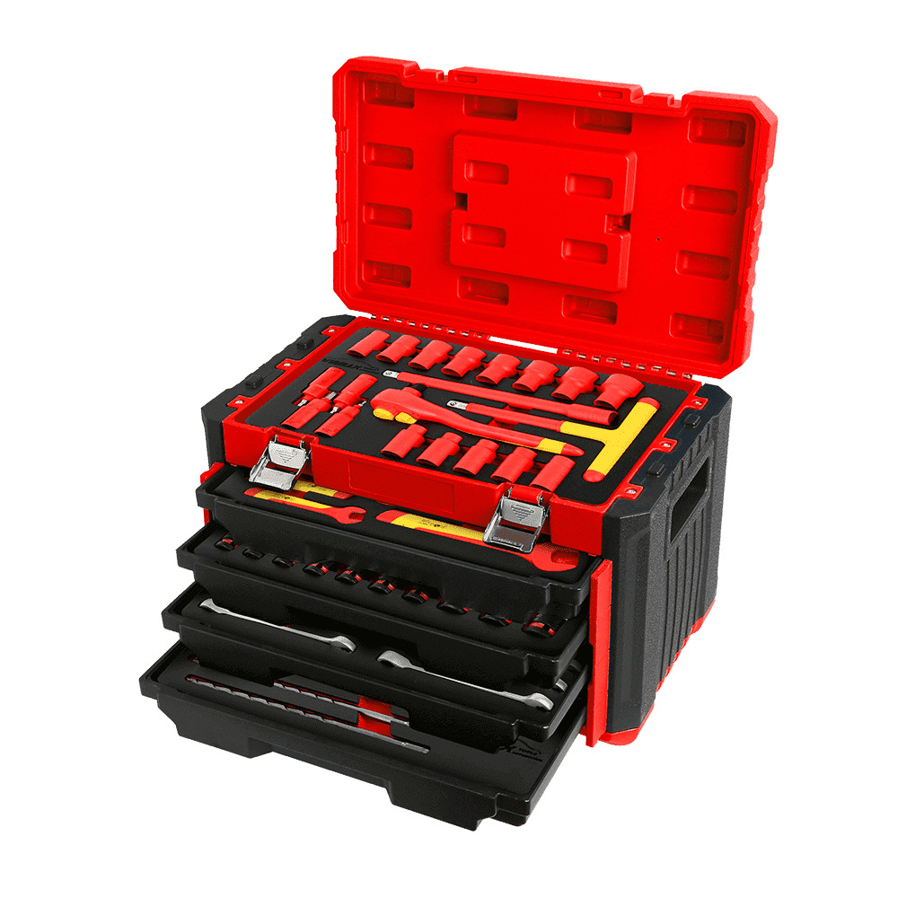 Marcotools Cassettiera portautensili isolata 5 cassetti 57 utensili ibride