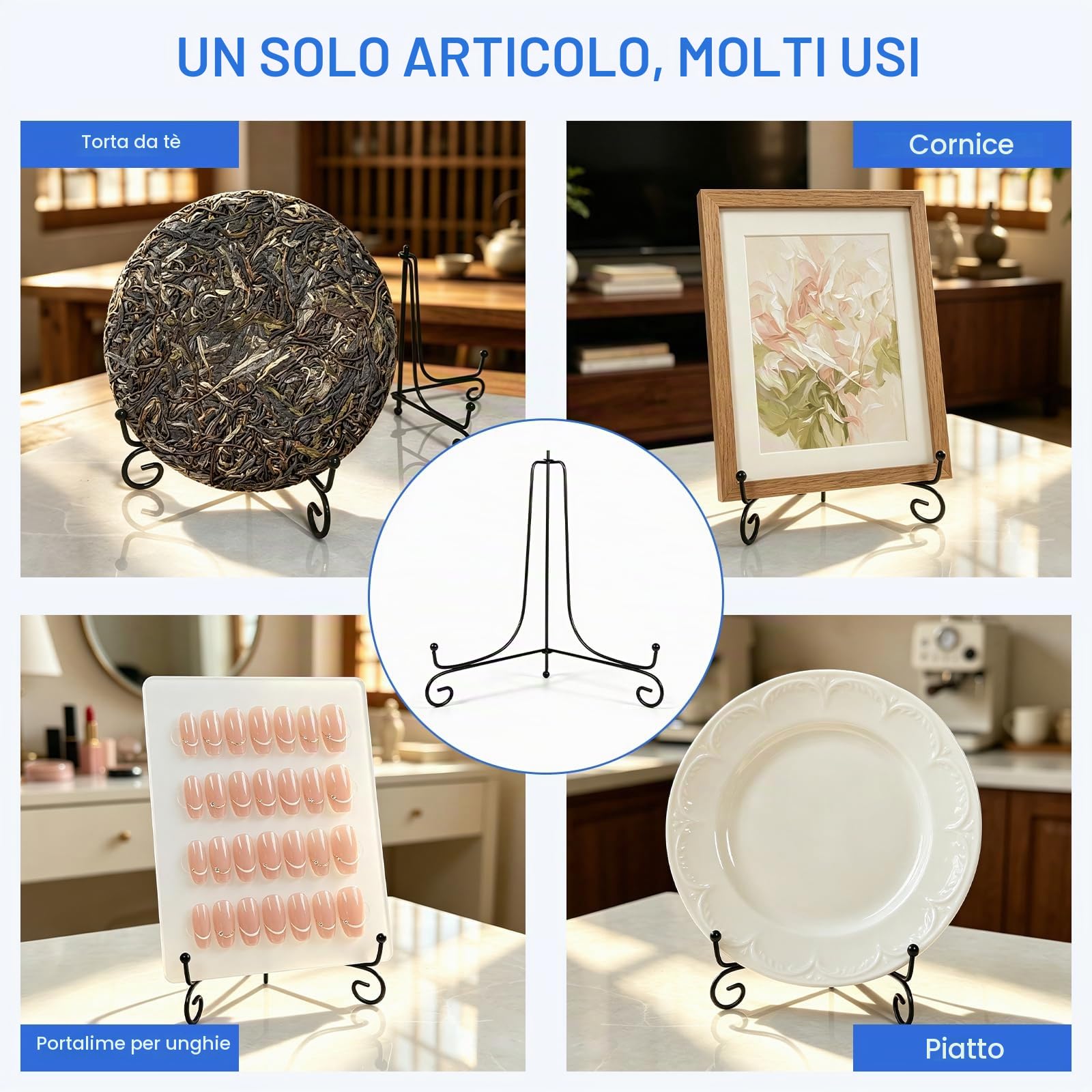 OUKENS Cavalletto Ferro 10" Supporto Piatti Quadri