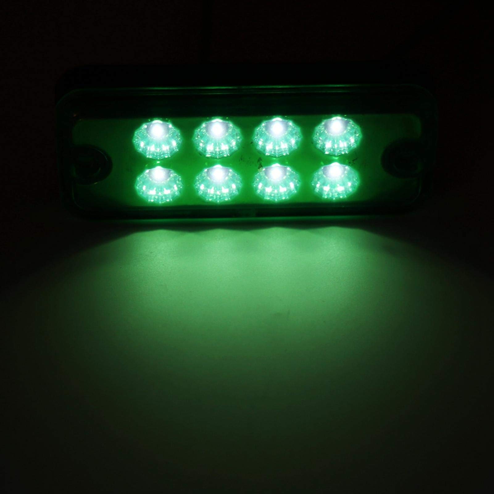 OUKENS Luci Posizione Laterali 8 LED Verdi 12V 6 Pezzi