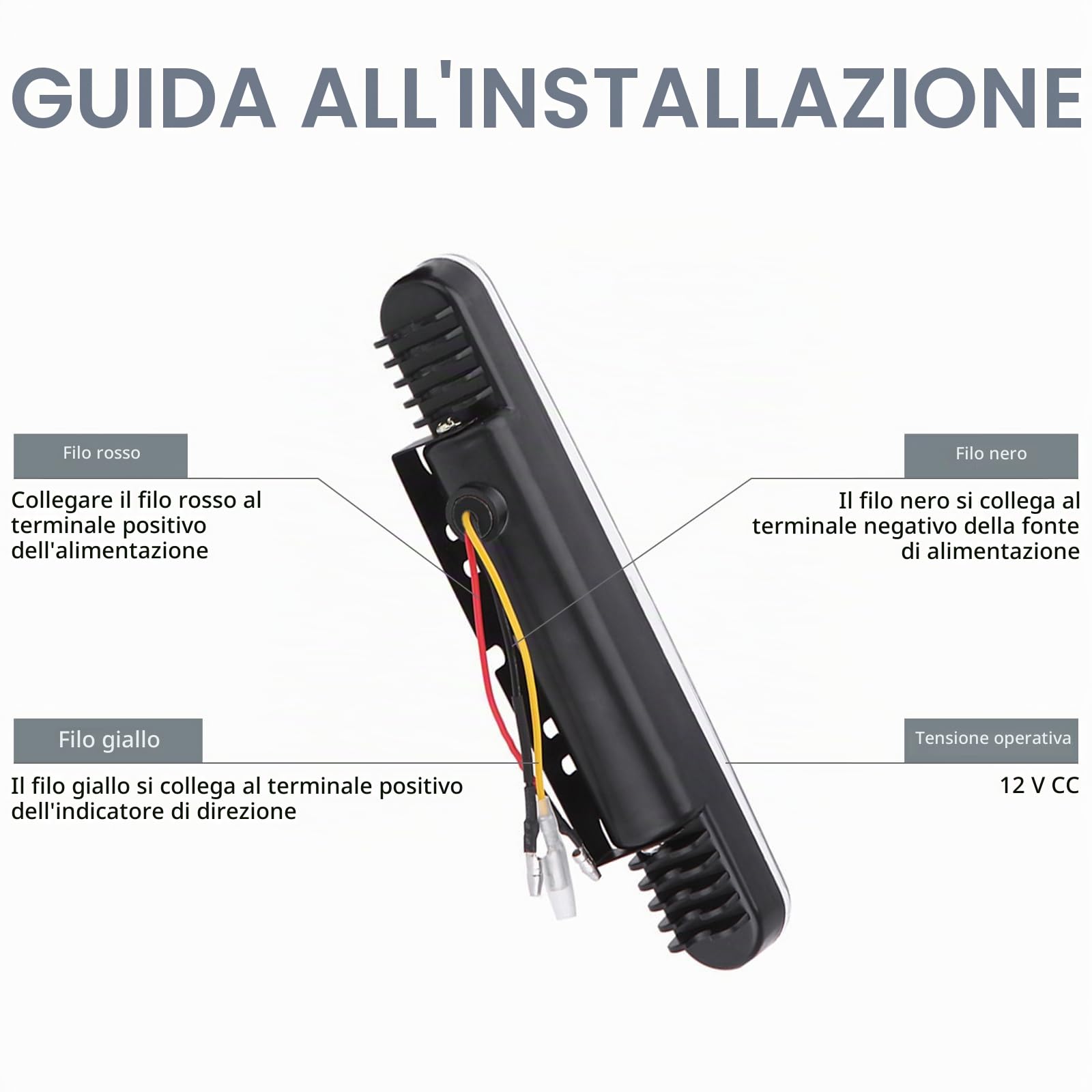 OUKENS Luci Diurne DRL Auto 30 LED 12V Bianche 2 Pezzi 190 mm