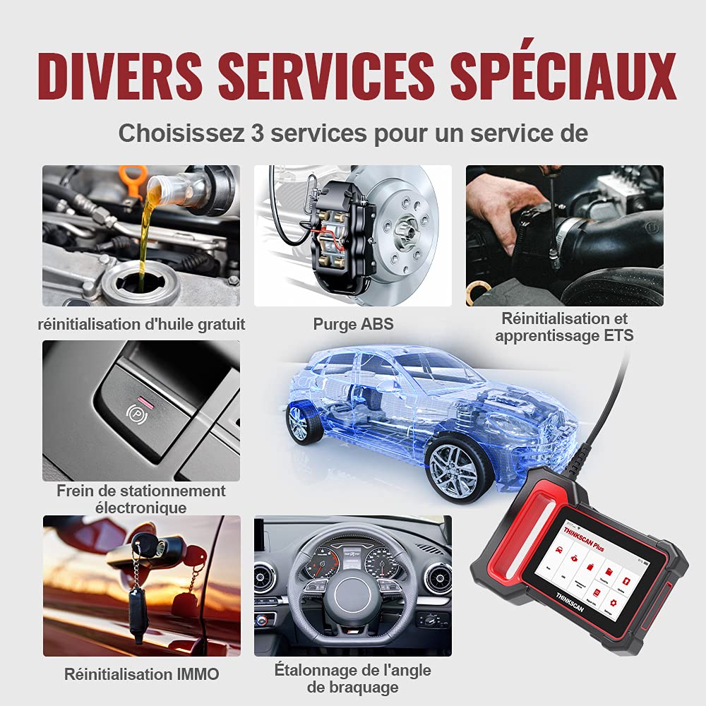 Thinkcar THINKSCAN Plus S4 Scanner OBD2 5 Sistemi ABS SRS
