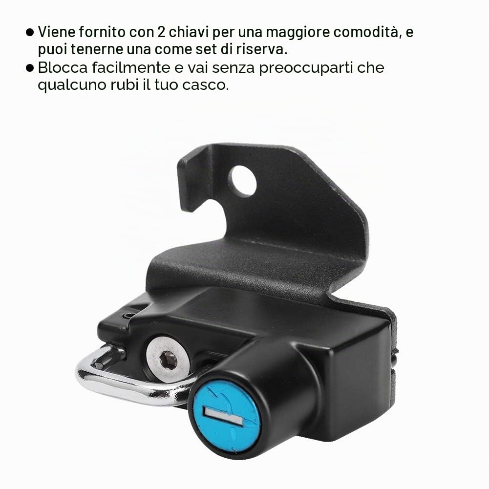 OUKENS lucchetto casco moto Vulcan S 2015-2019 nero alluminio
