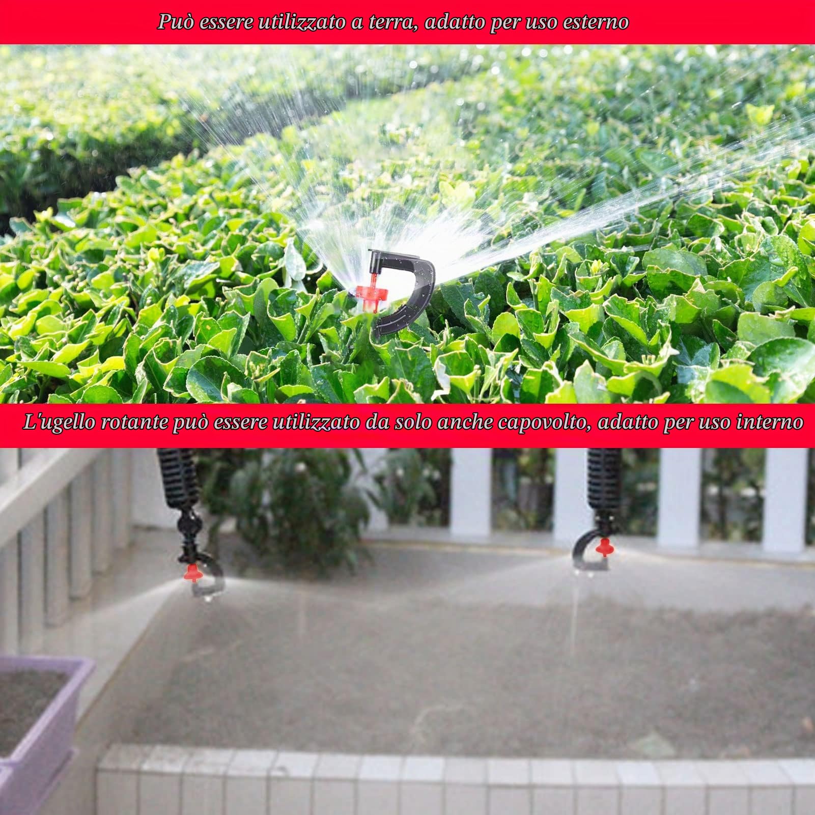 OUKENS irrigatore rotante 360° micro ugello giardino 20 pezzi