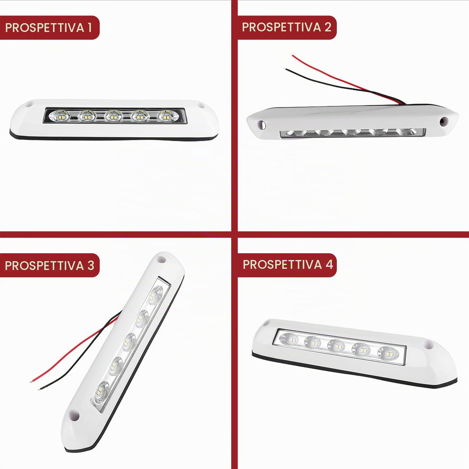 OUKENS LED Light Bars Lampada Camper 12V 24V 8W IP65