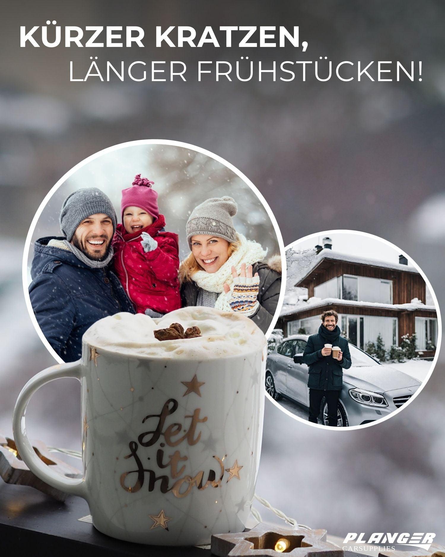 PLANGER Zubehör Eiskratzer raschietto ghiaccio auto 3in1 antigraffio