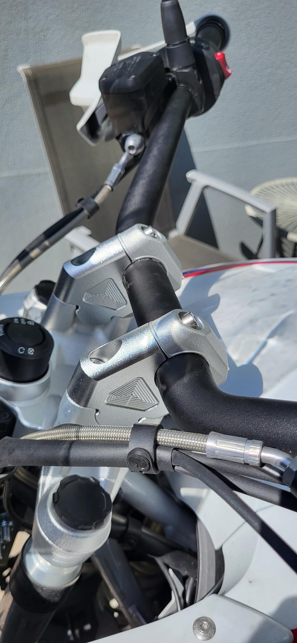 OUKENS rialzo manubrio moto BMW R1200GS 30mm alluminio 2pz