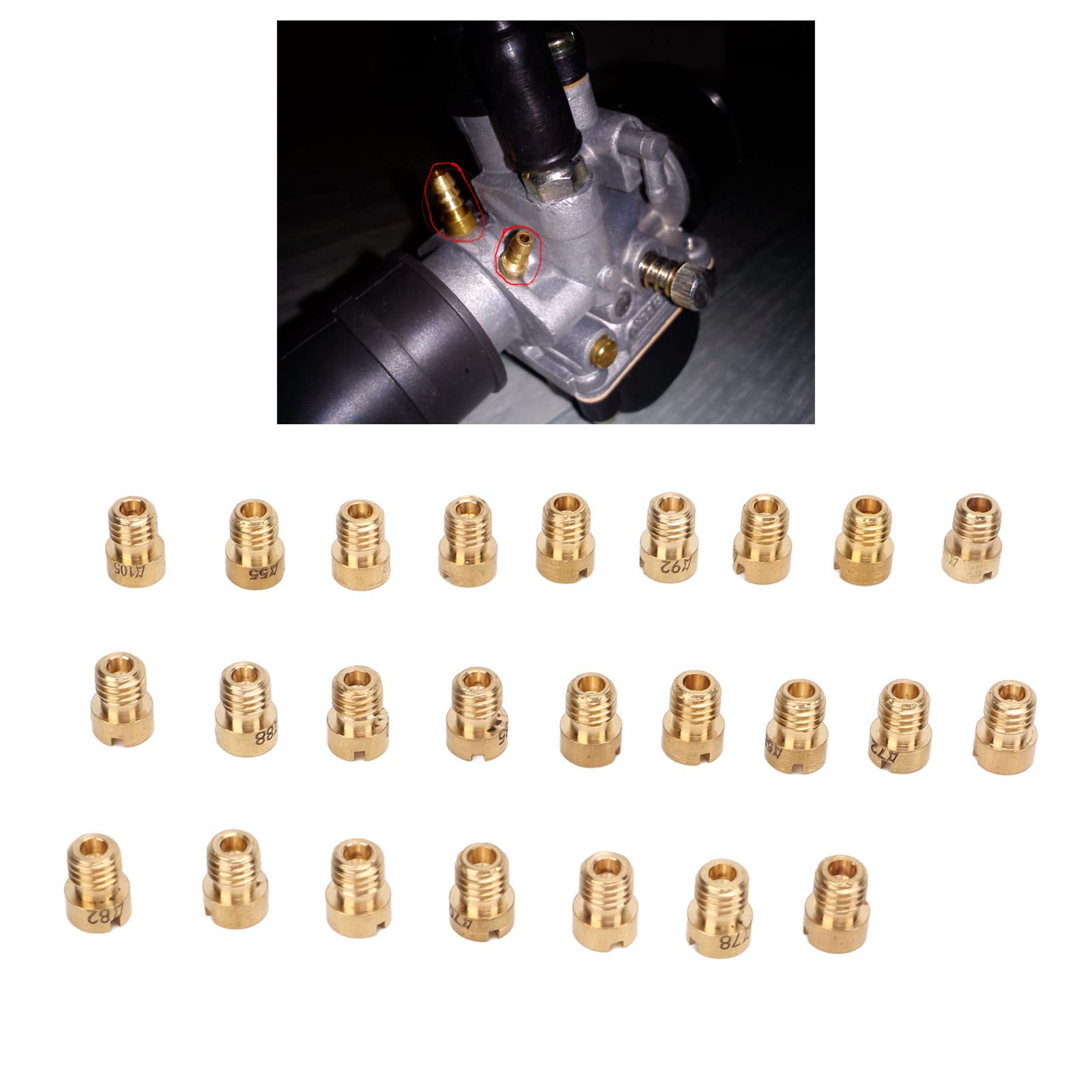 Oukens Kit getti carburatore M5 55-115 25 pezzi Dellorto