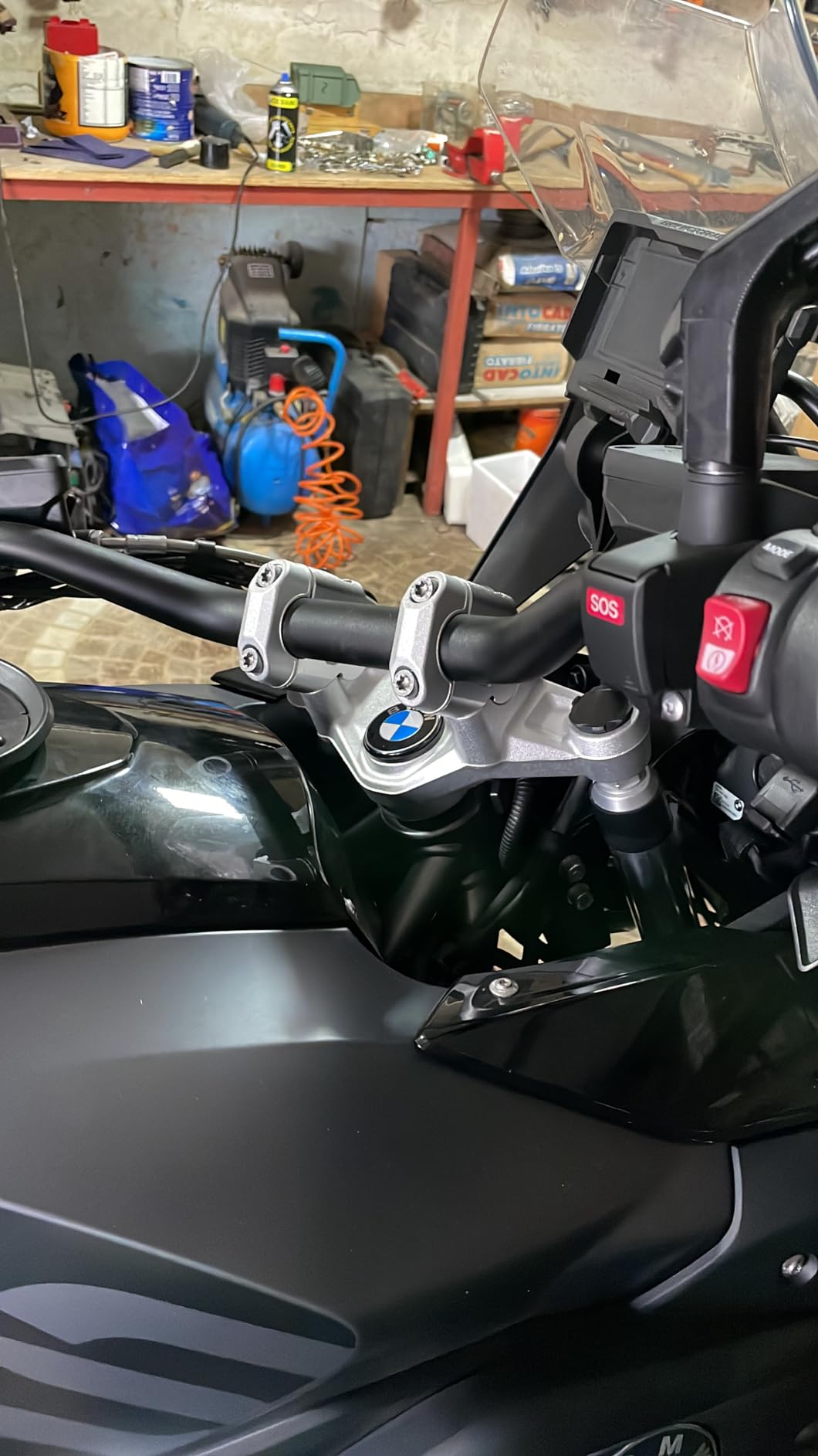 OUKENS rialzo manubrio moto BMW R1200GS 30mm alluminio 2pz