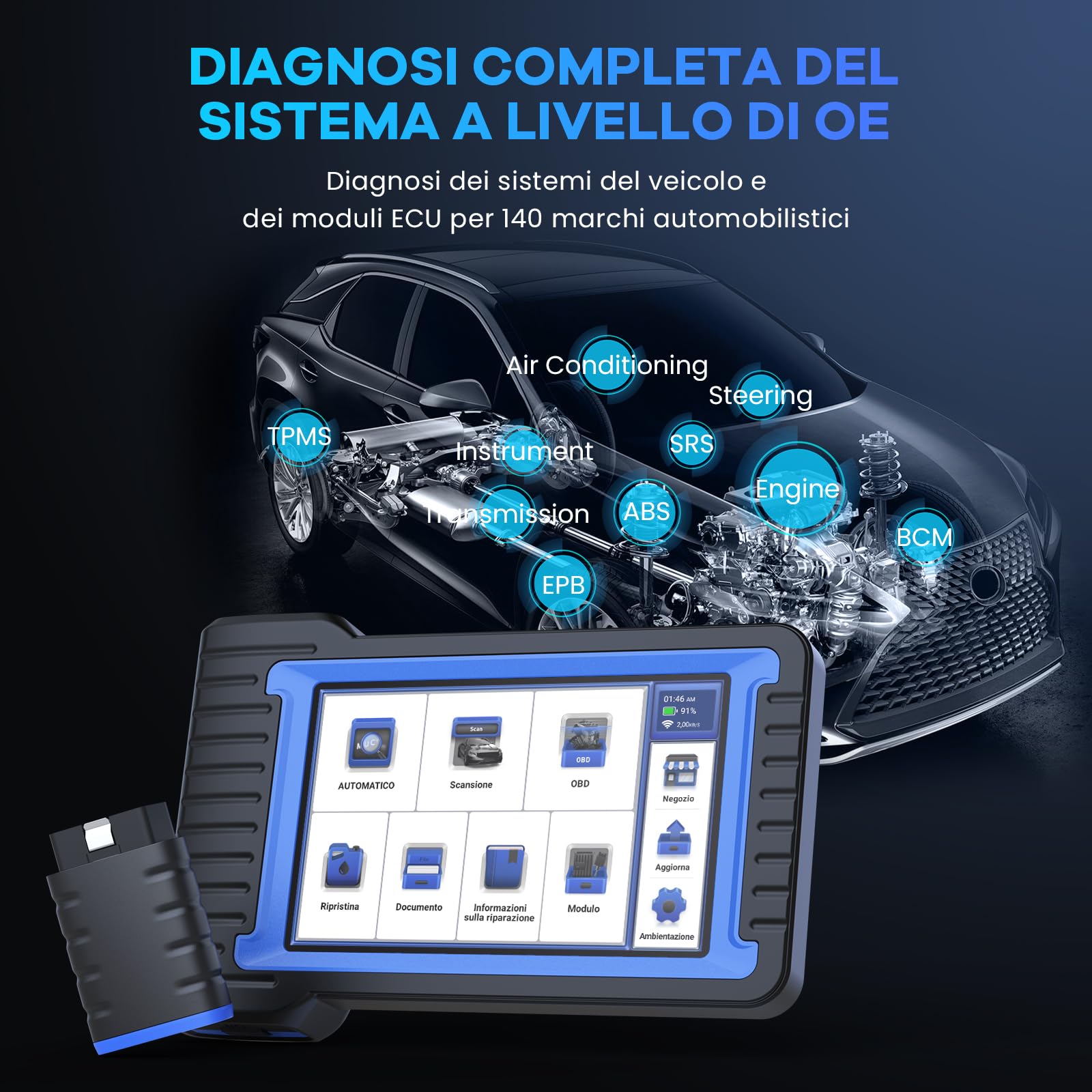 Thinkcar MUCAR VO7 diagnostica OBD2 bidirezionale 28 servizi