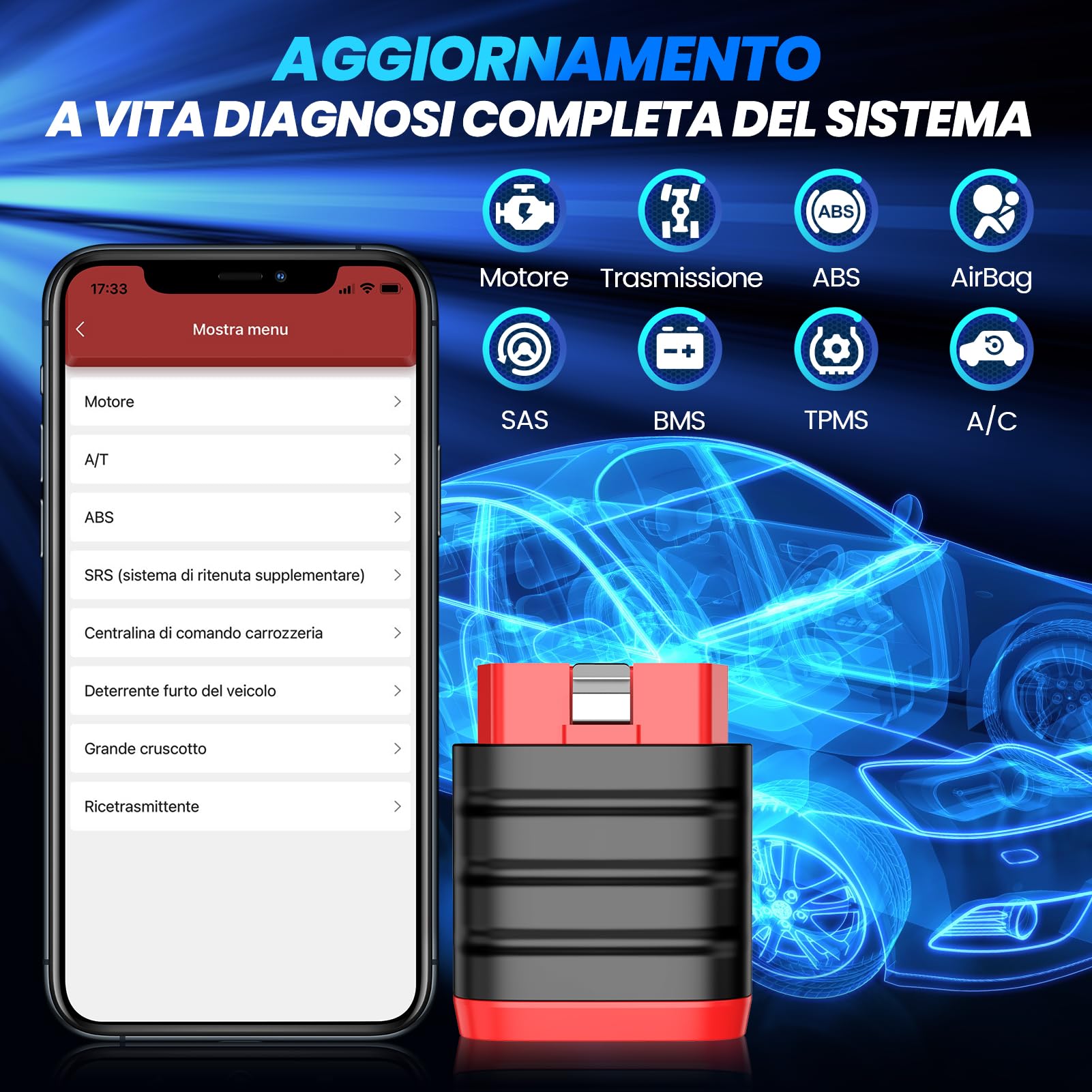 Thinkcar THINKDIAG Mini Scanner OBD2 Bluetooth Auto VIN Completo