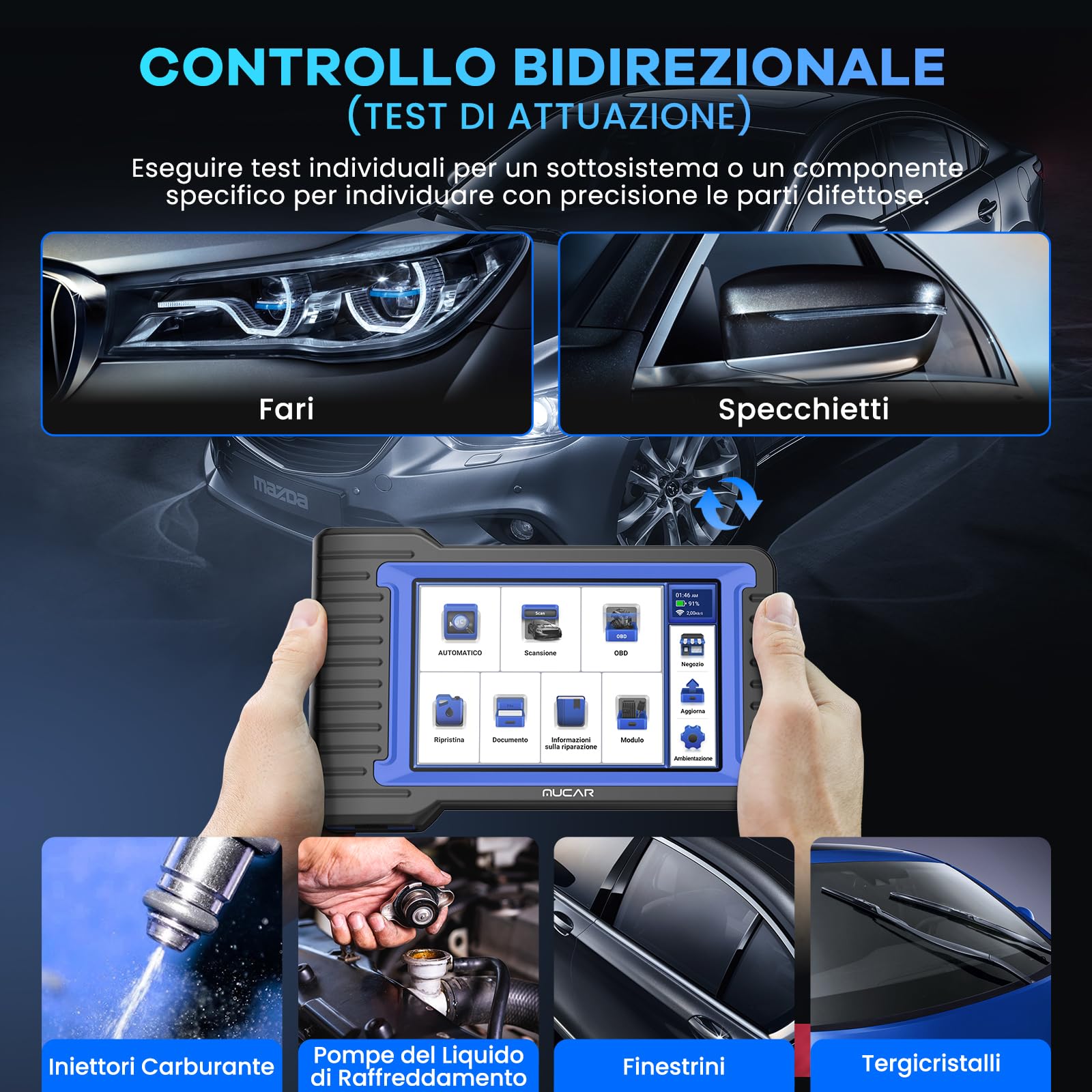 Thinkcar MUCAR VO7 diagnostica OBD2 bidirezionale 28 servizi