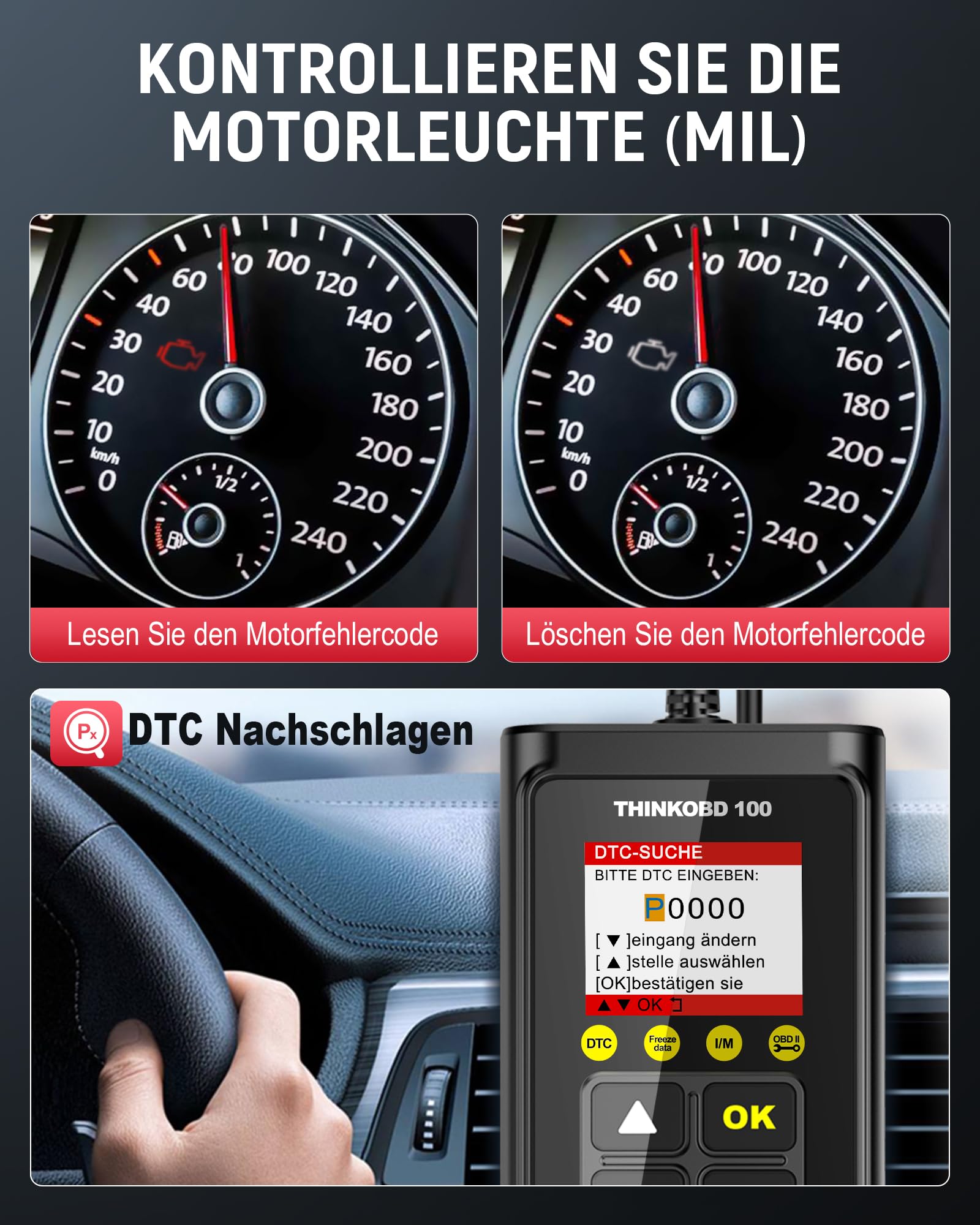 Thinkcar Thinkobd 100 lettore auto universale OBD2 motore