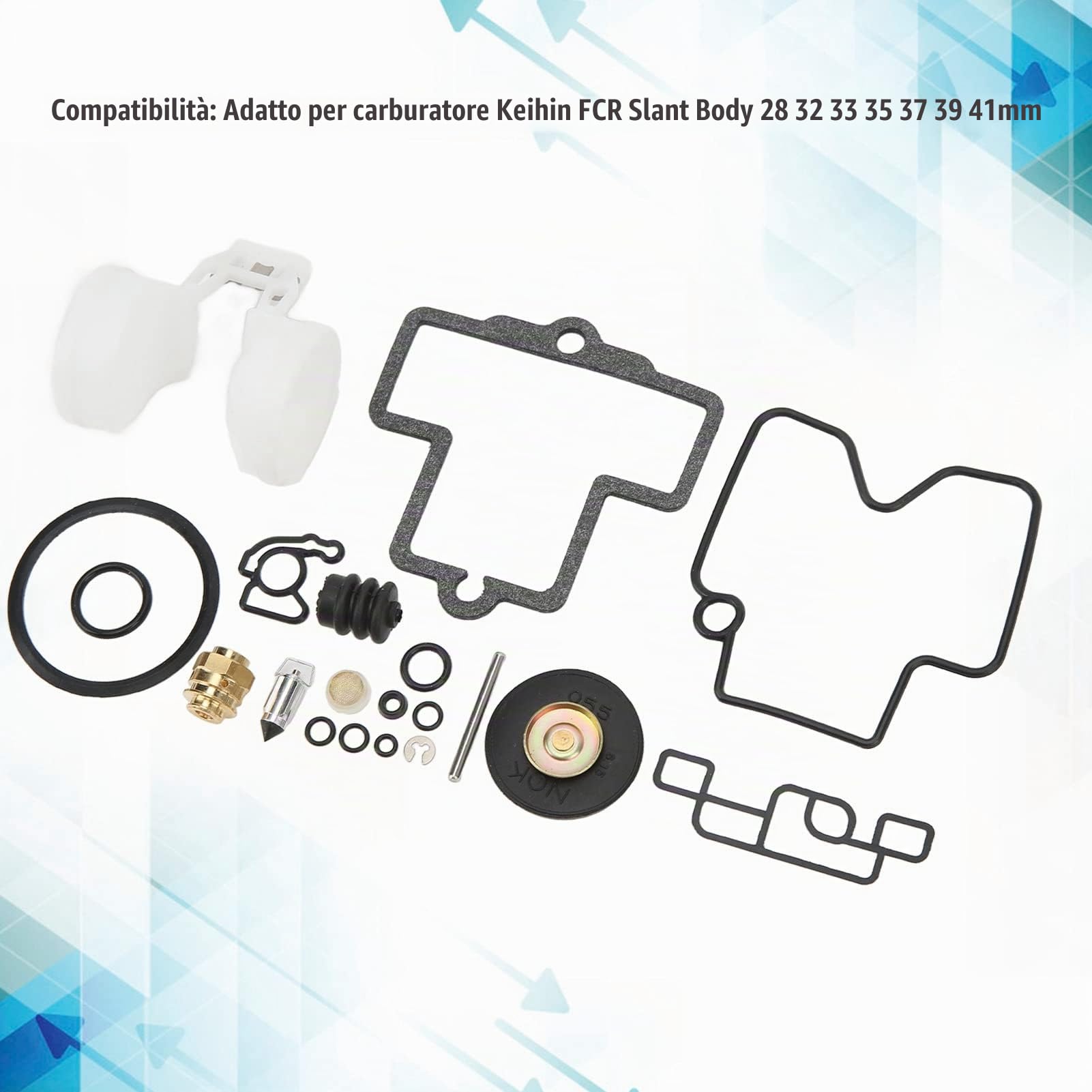 OUKENS Kit Riparazione Carburatore Keihin FCR Silicone