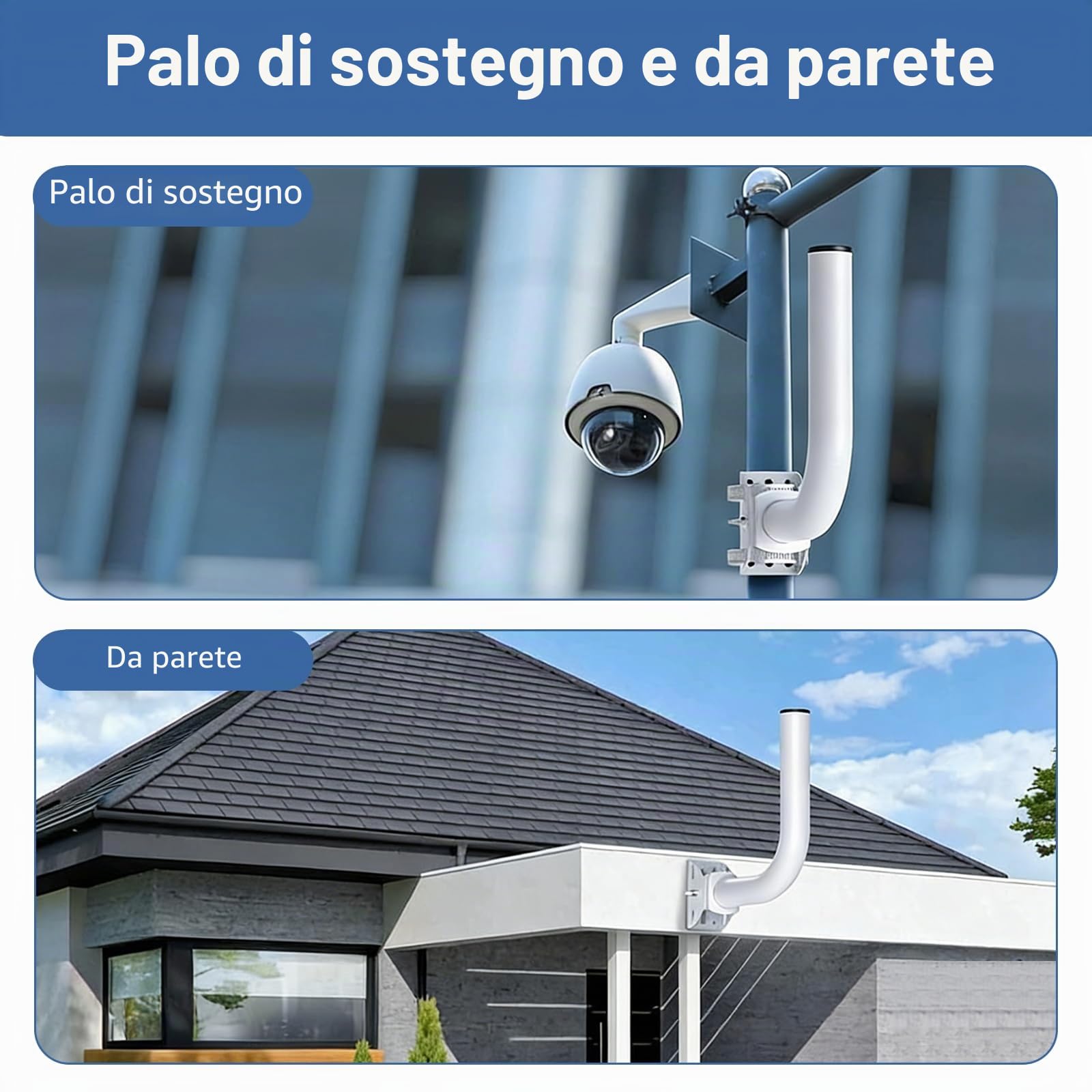 OUKENS Solar Panels staffa ponte wireless 2 pezzi 150° inox