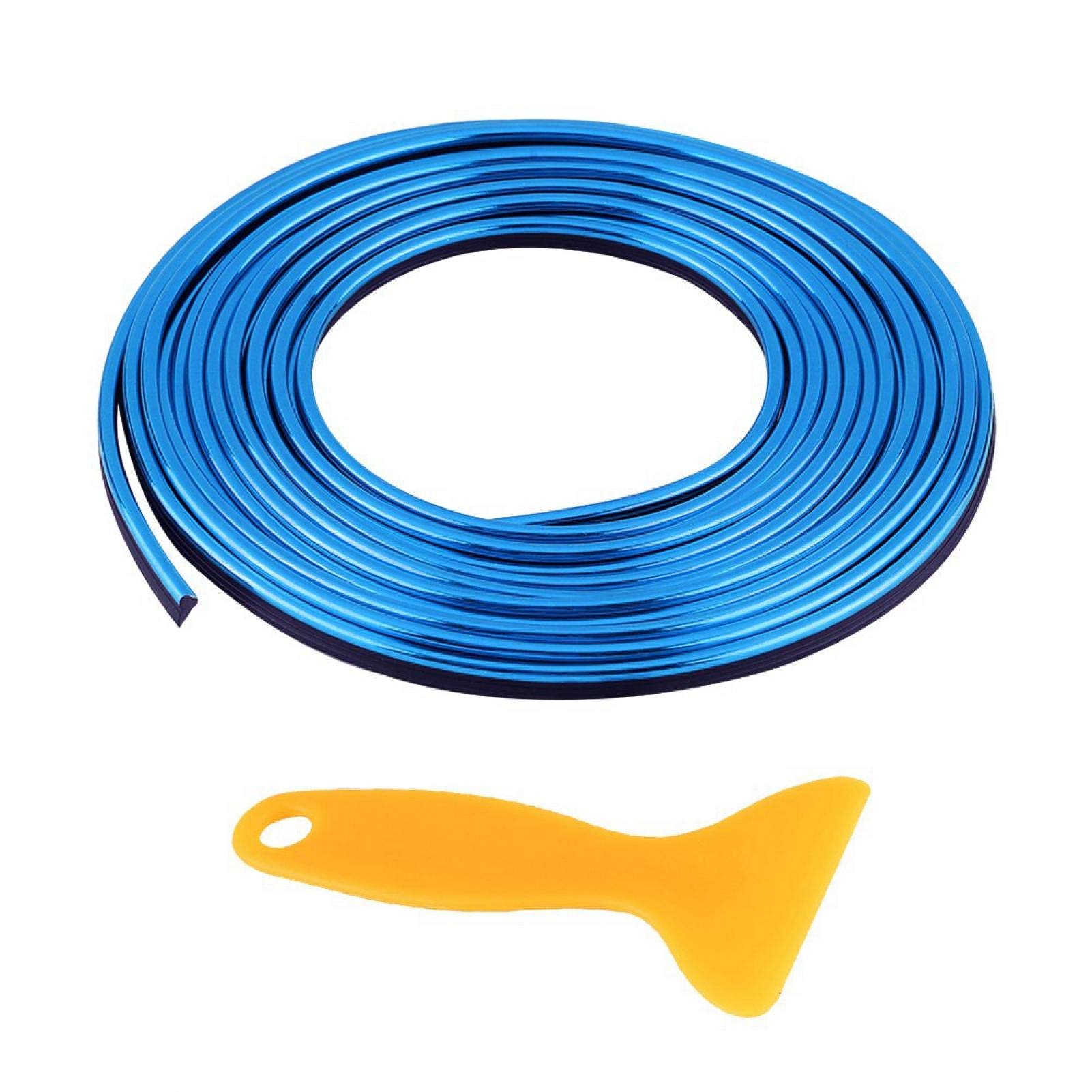 OUKENS Striscia Decorativa Auto Blu Argento 5 Metri