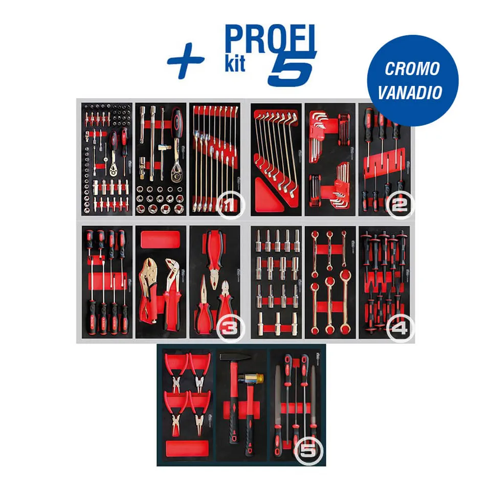 Marcotools kit PROFI 5 utensili 193 pezzi cromo vanadio