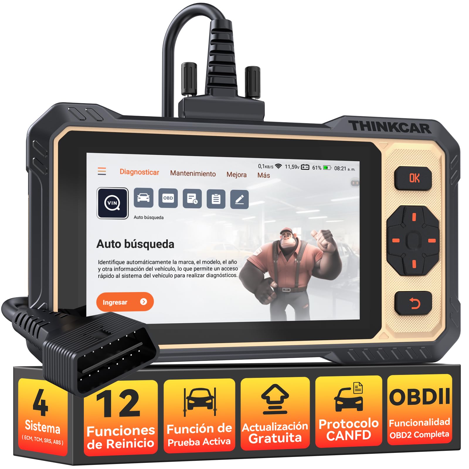 Thinkcar THINKSCAN 662 Diagnosi Auto OBD2 4 Sistemi