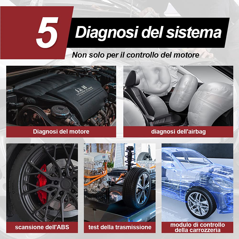 Thinkcar THINKSCAN Plus S4 Scanner OBD2 5 Sistemi ABS SRS