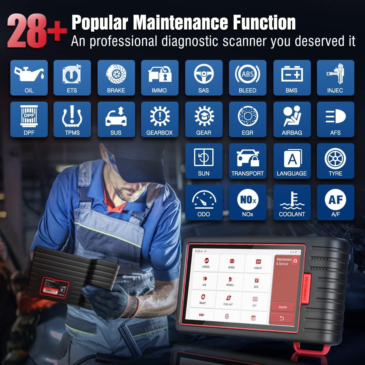 Thinkcar Thinkscan Max 2 scanner auto tutti sistemi 28 reset