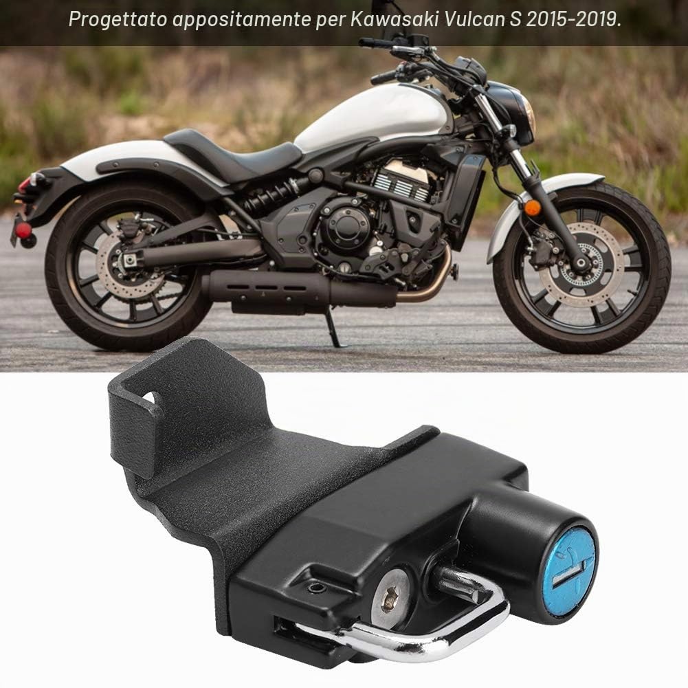 OUKENS lucchetto casco moto Vulcan S 2015-2019 nero alluminio