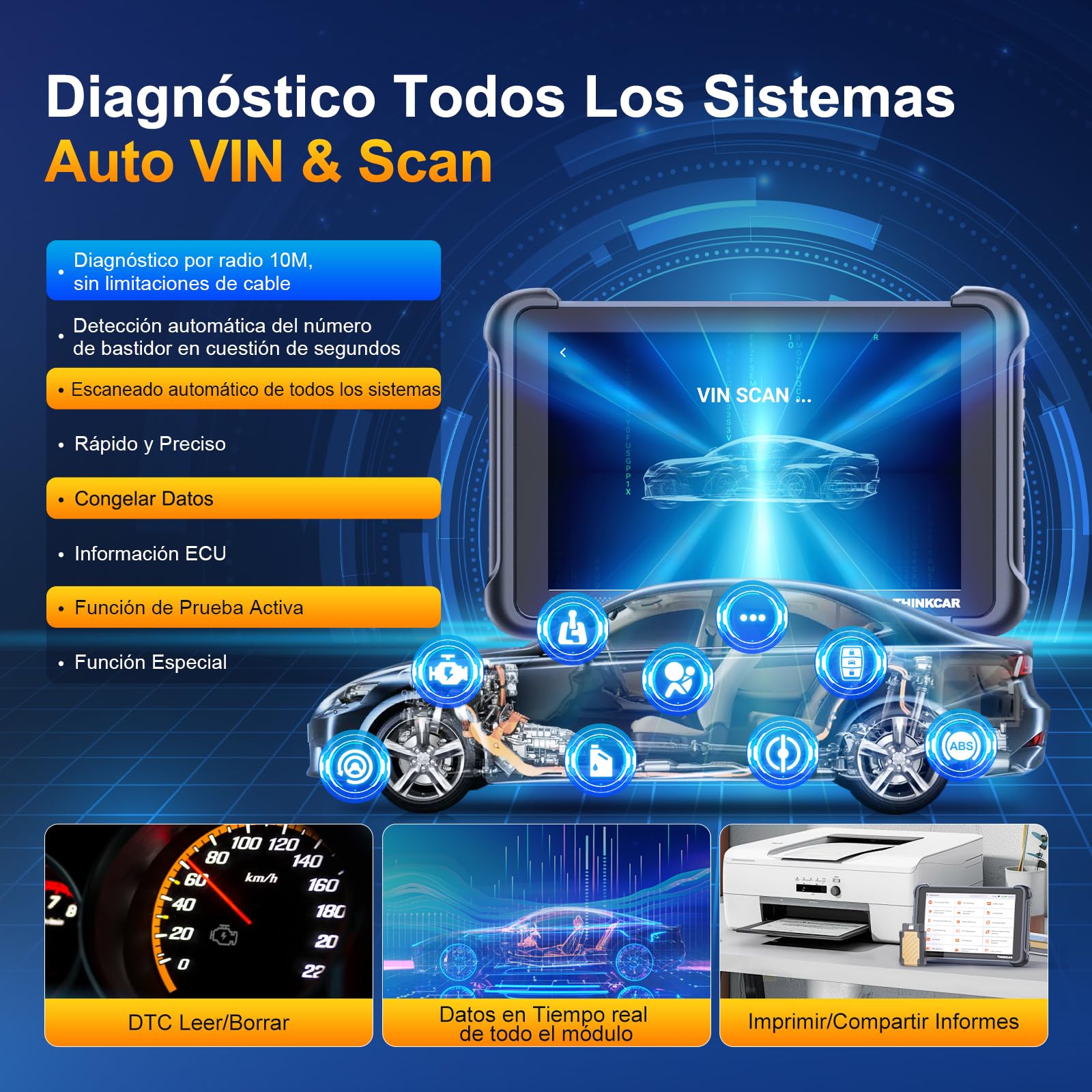 Thinkcar THINKSCAN 689BT Diagnosi Auto OBD2 Tutti Sistemi