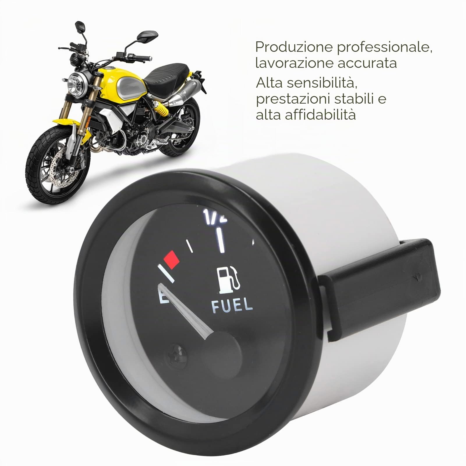 OUKENS Indicatore Livello Carburante Moto 51 mm LED ABS