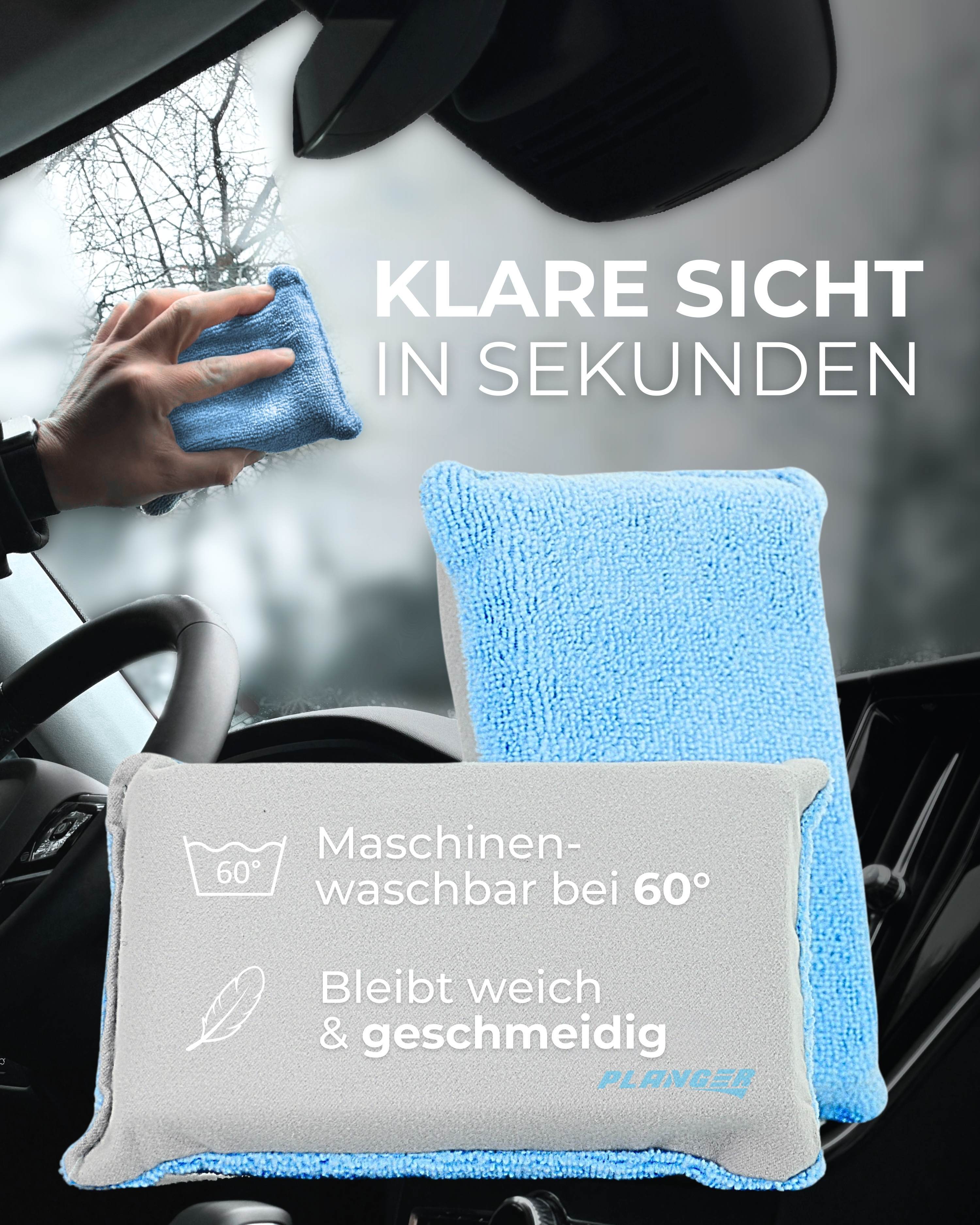 PLANGER Sponge Pad 2in1 spugna vetri auto antiappannamento