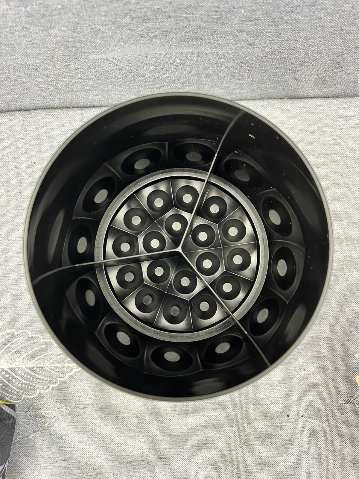 OUKENS Portautensili Cucina Girevole Nero 360° Antiscivolo